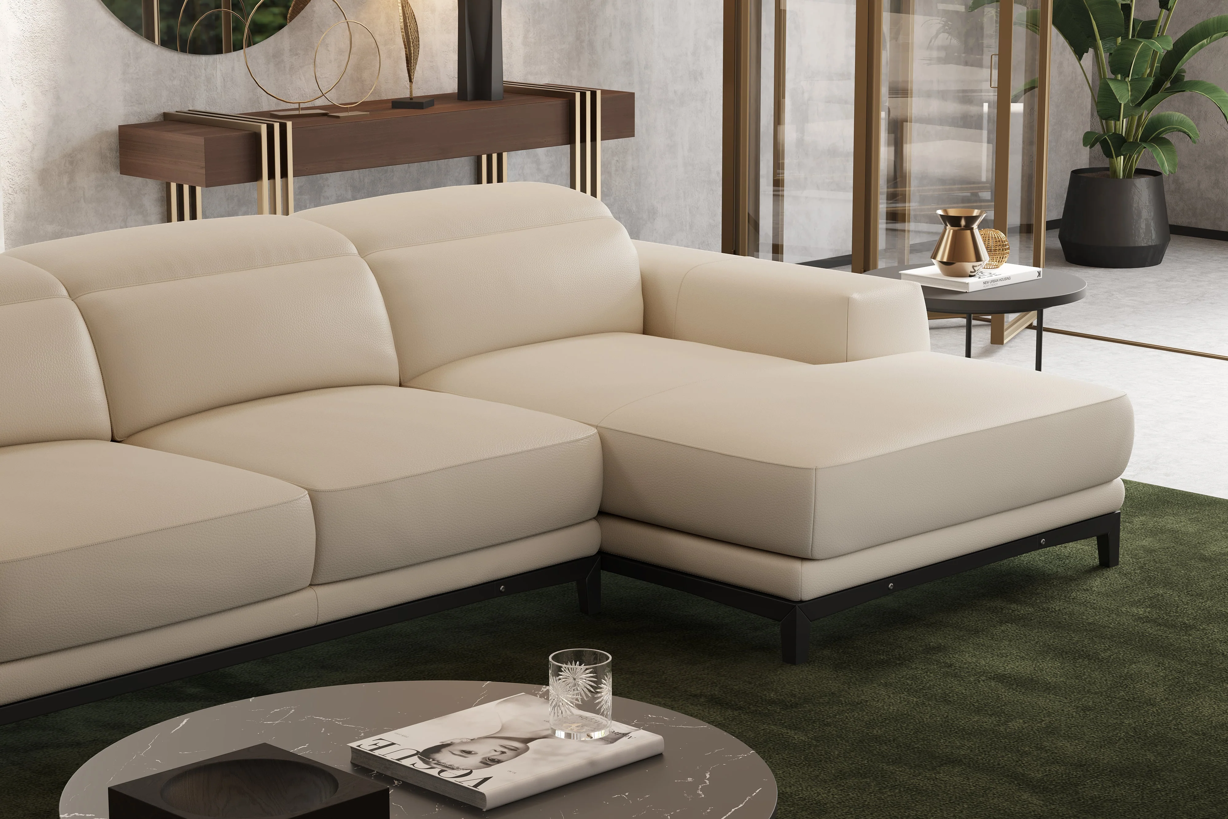 Valletta Leather Sectional Lounge - Image 18