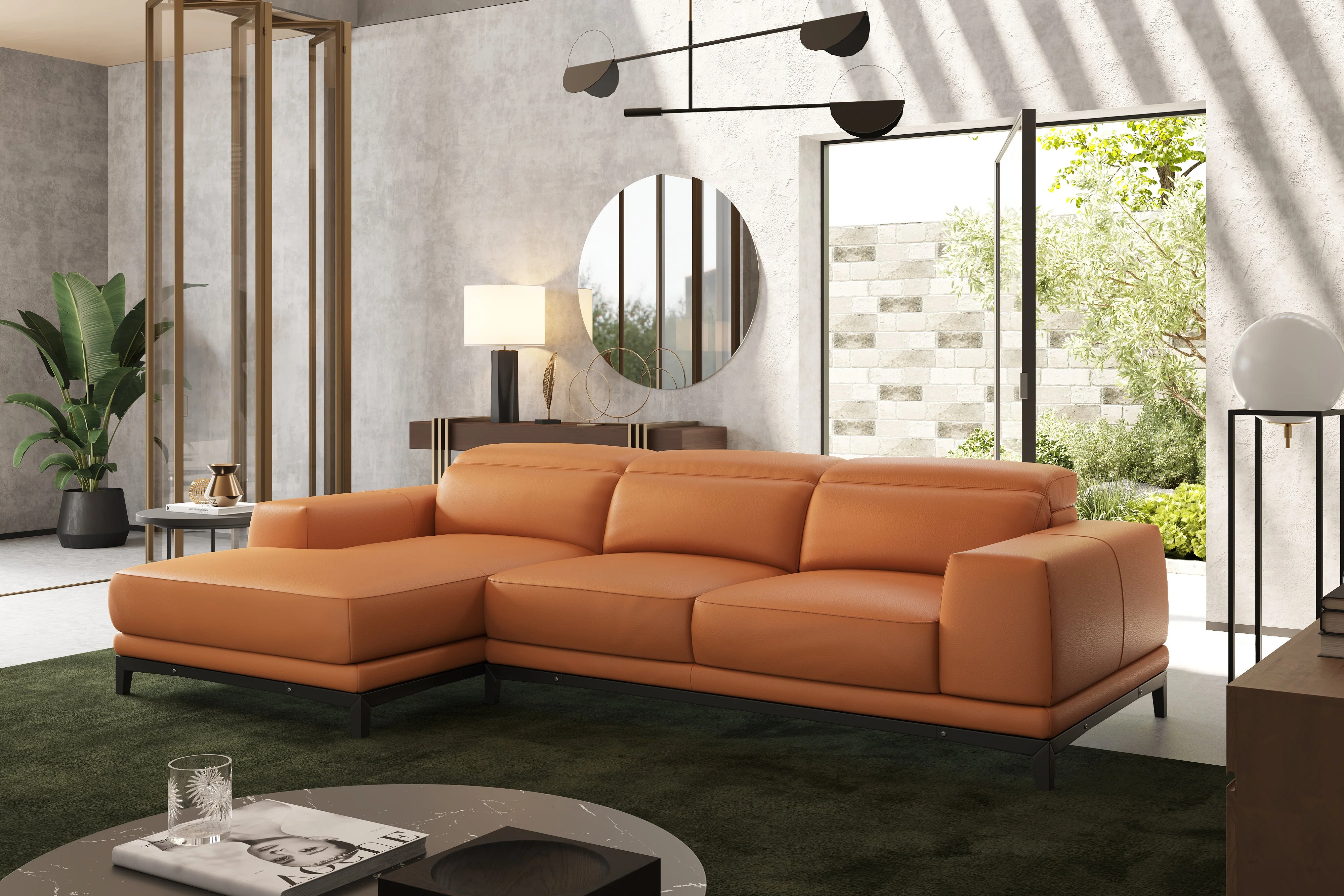 Valletta Leather Sectional Lounge - Image 24