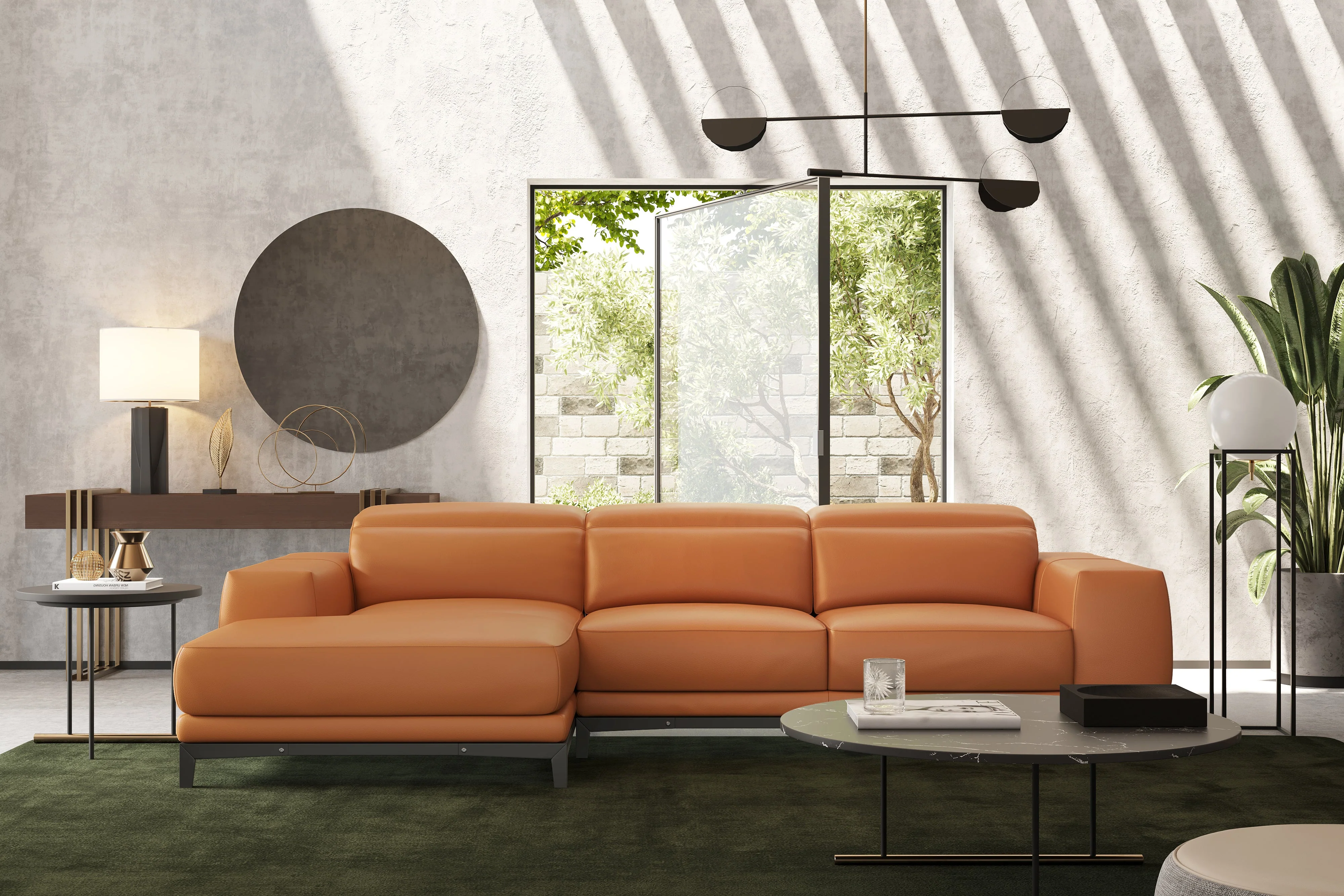 Valletta Leather Sectional Lounge - Image 25
