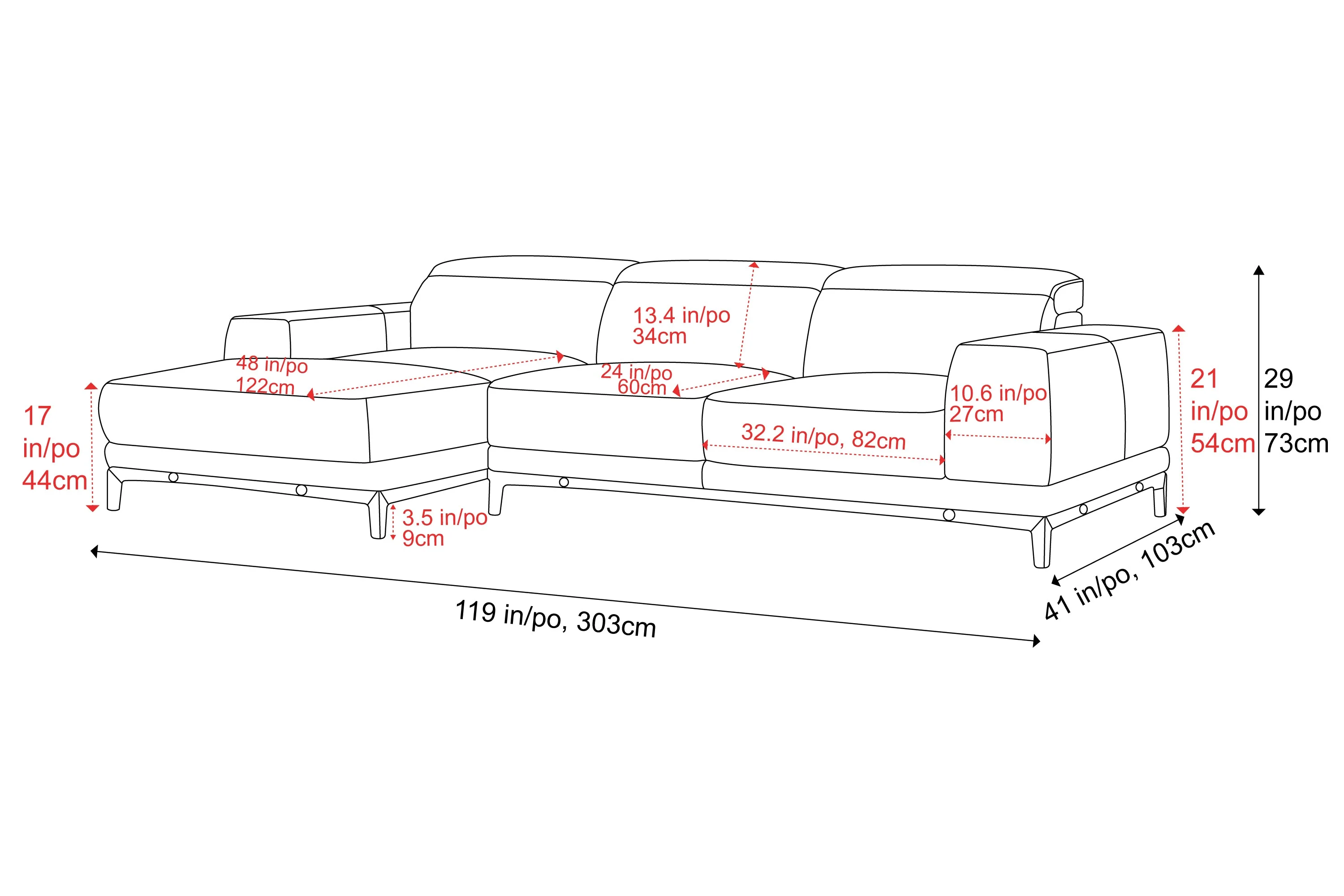 Valletta Leather Sectional Lounge - Image 3
