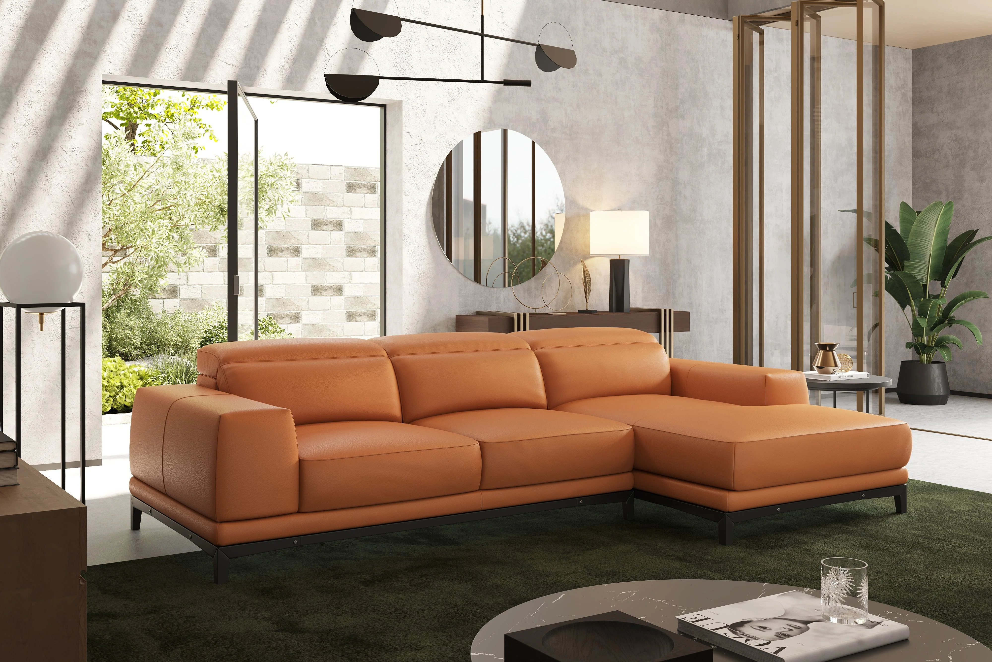 Valletta Leather Sectional Lounge - Image 35