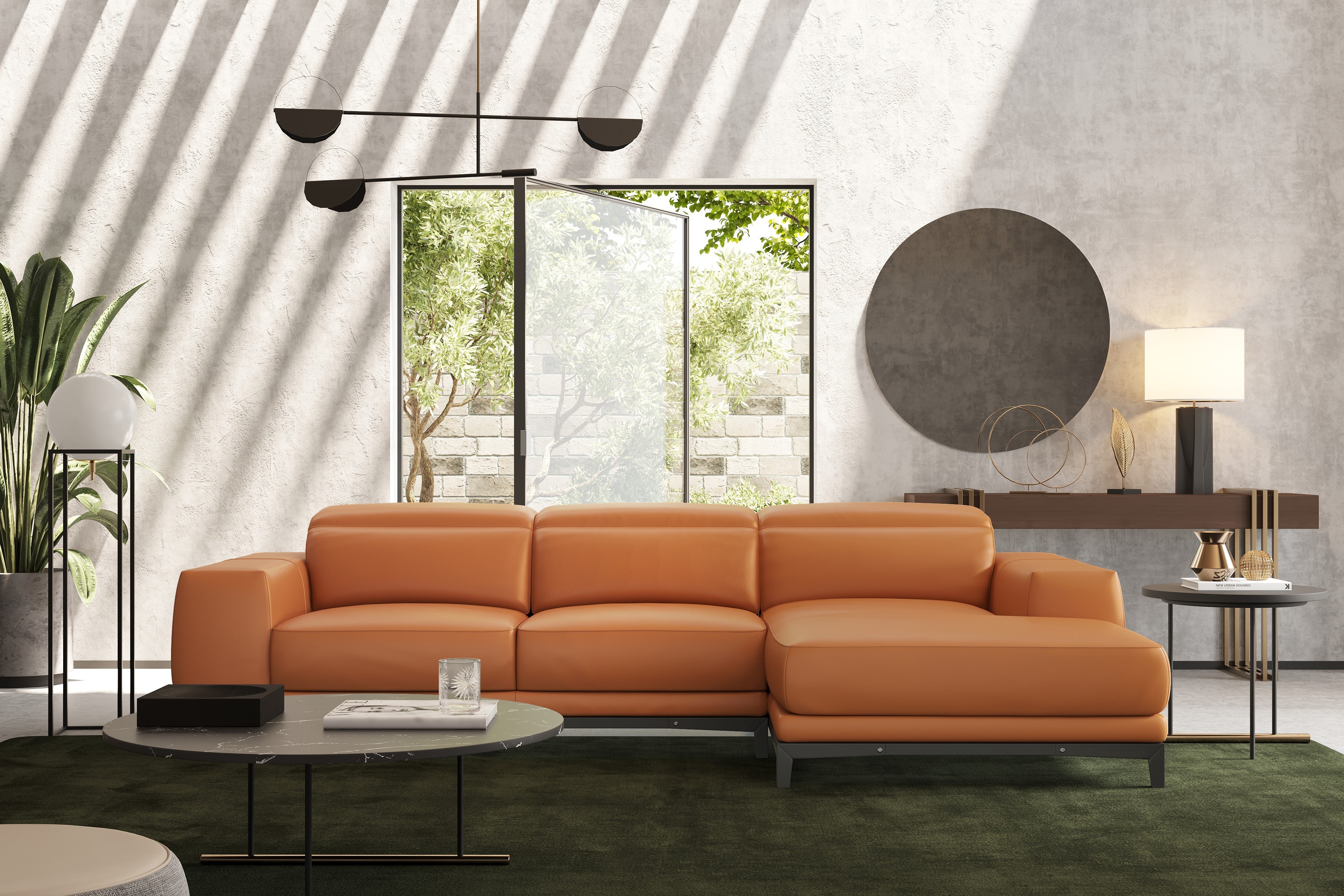 Valletta Leather Sectional Lounge - Image 36