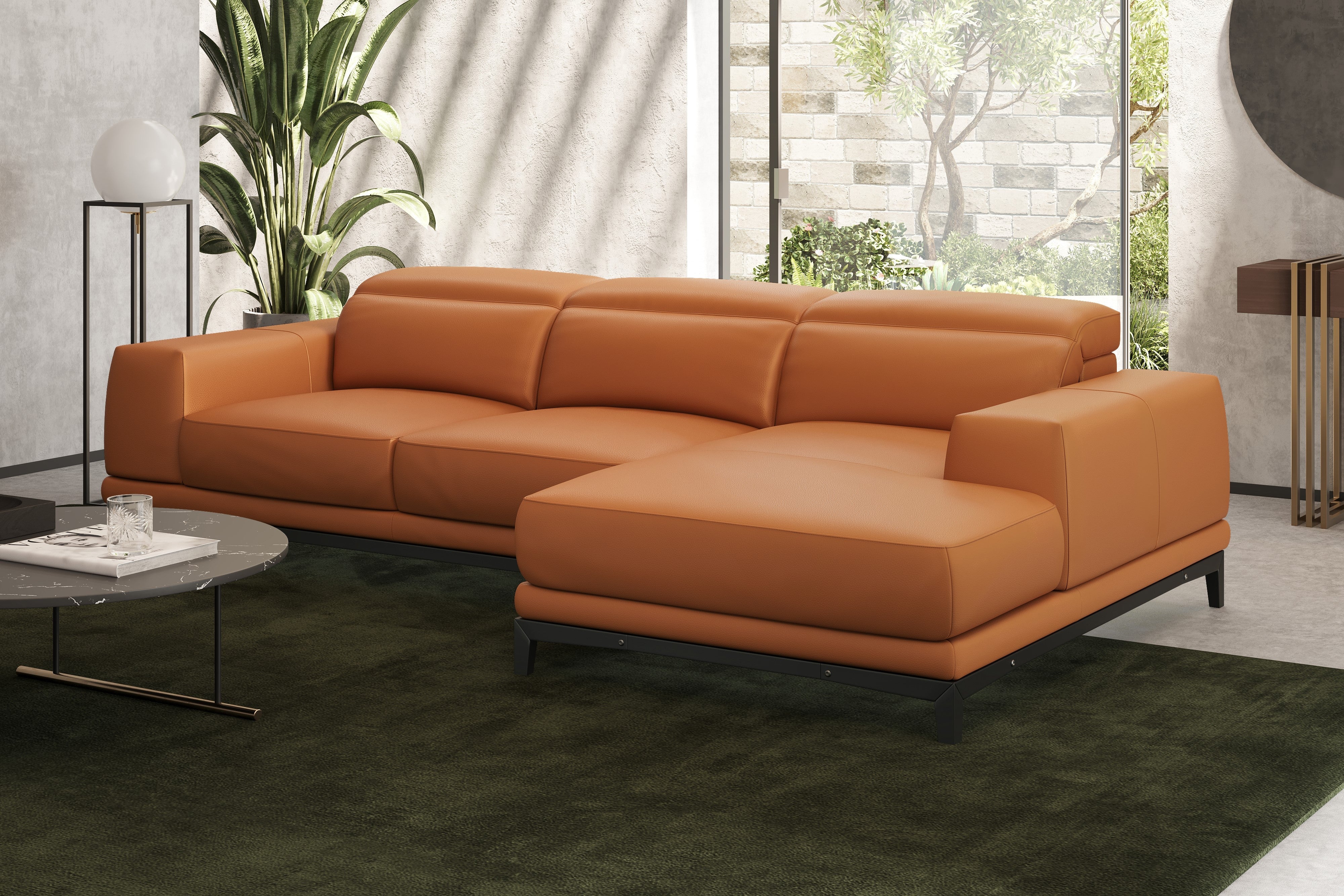 Valletta Leather Sectional Lounge - Image 37