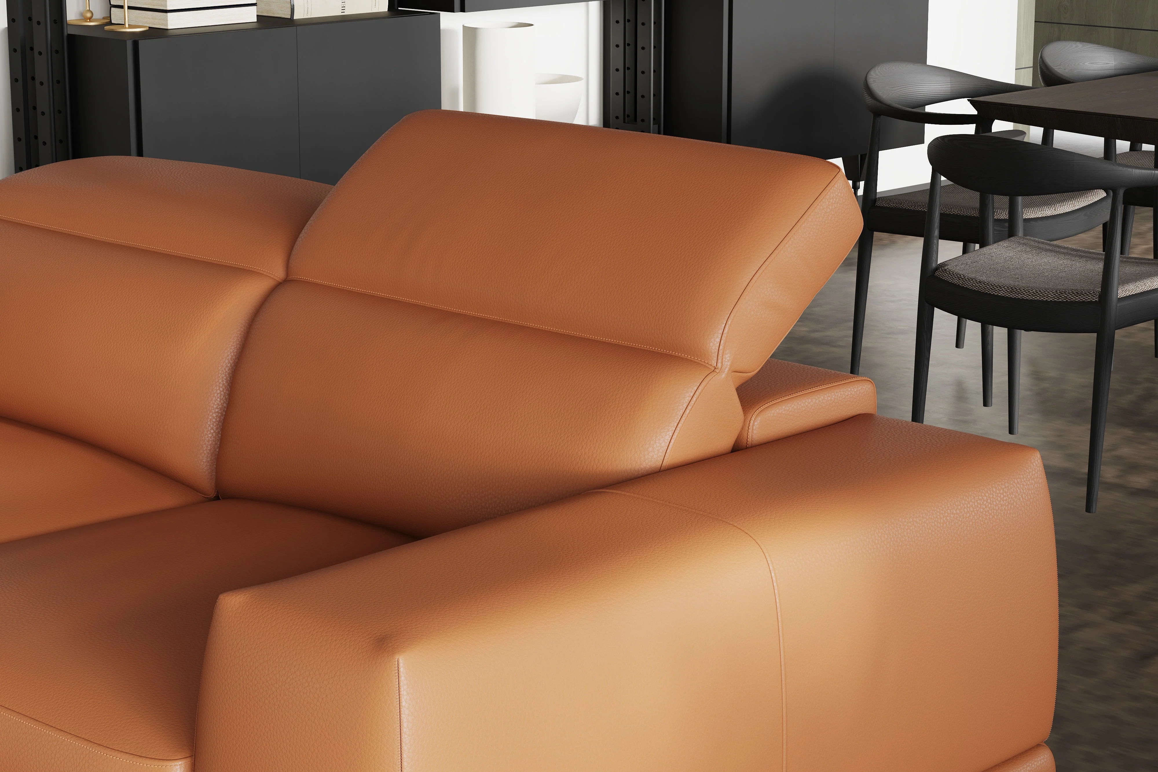 Valletta Leather Sectional Lounge - Image 40