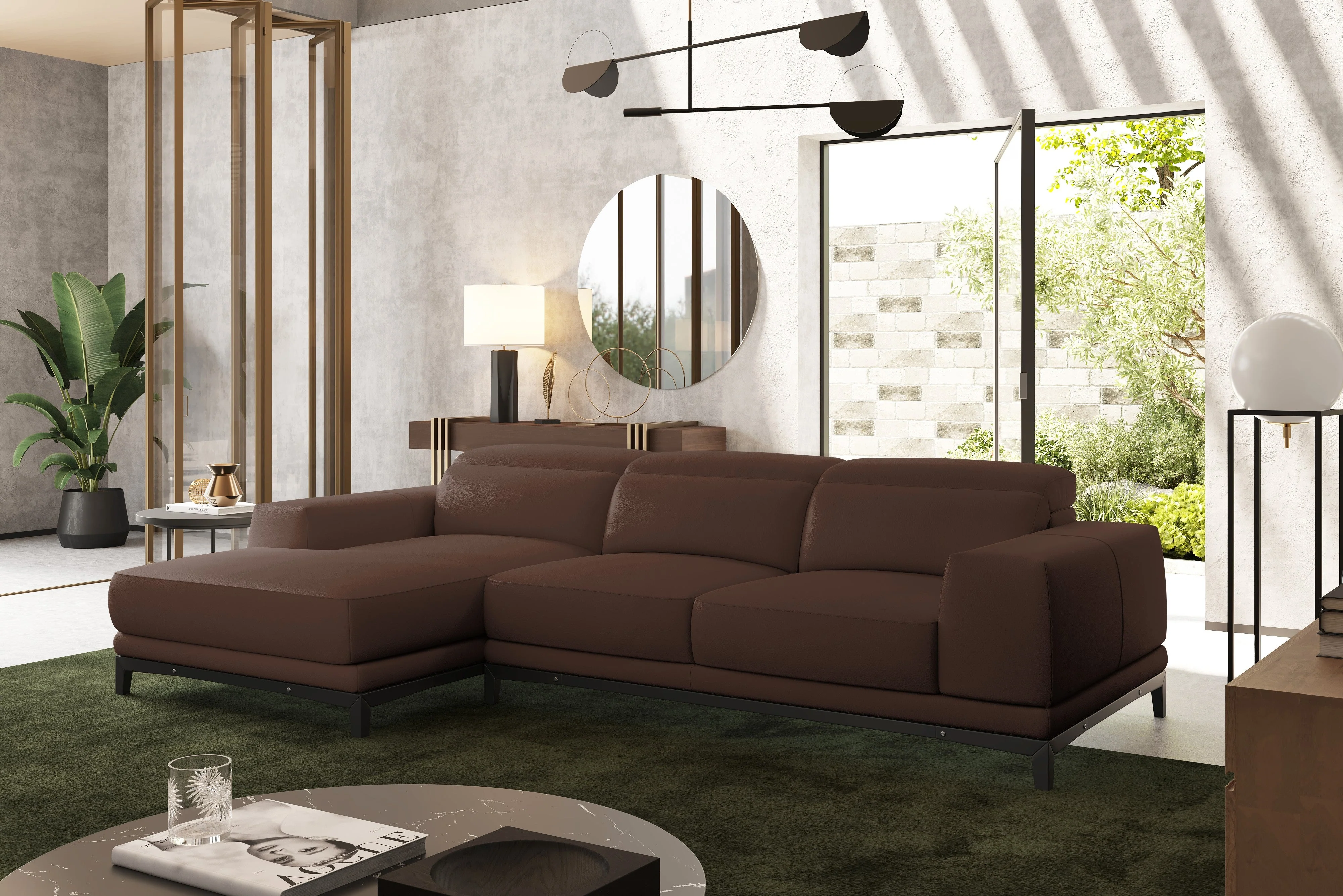Valletta Leather Sectional Lounge - Image 46