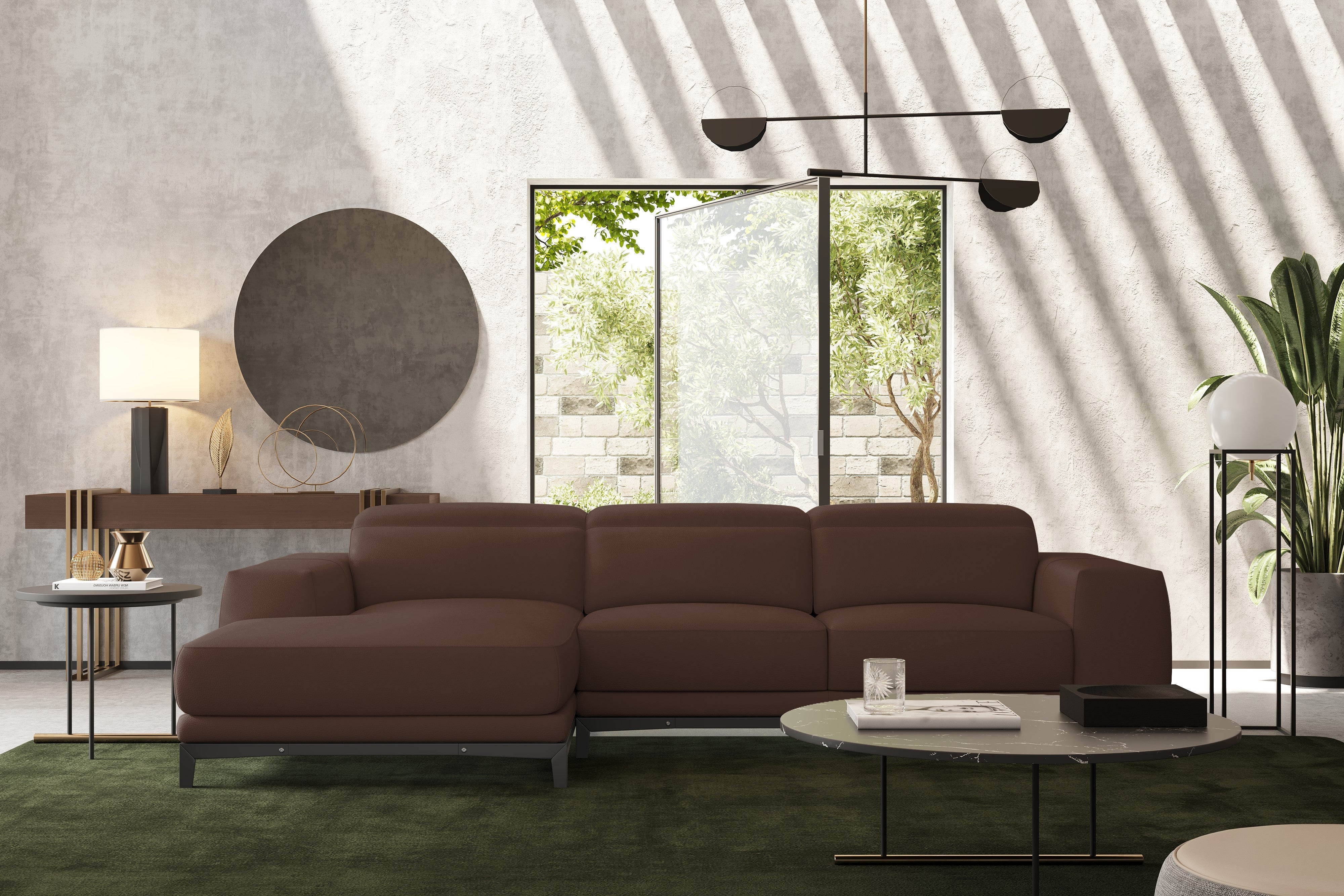Valletta Leather Sectional Lounge - Image 47