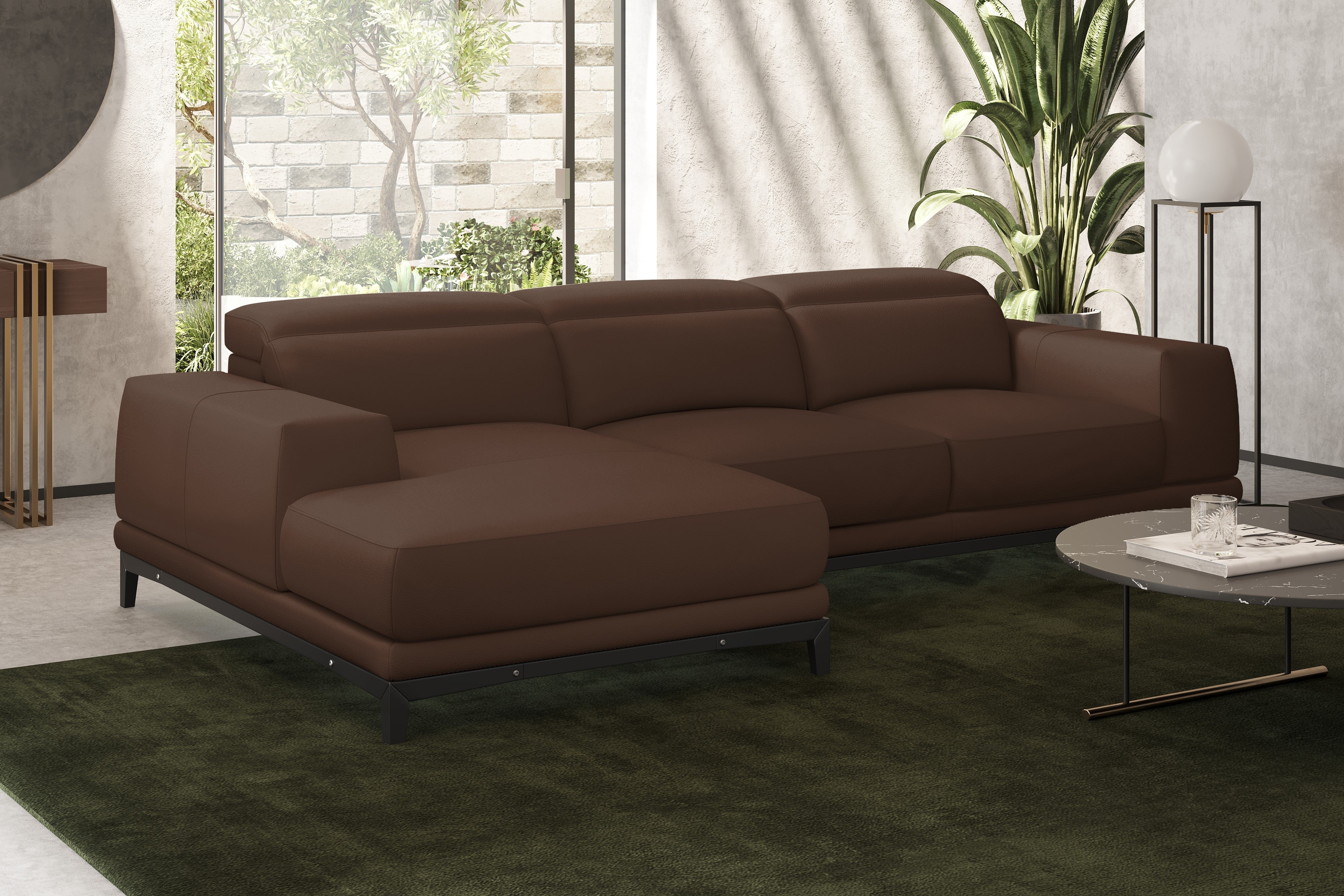 Valletta Leather Sectional Lounge - Image 48