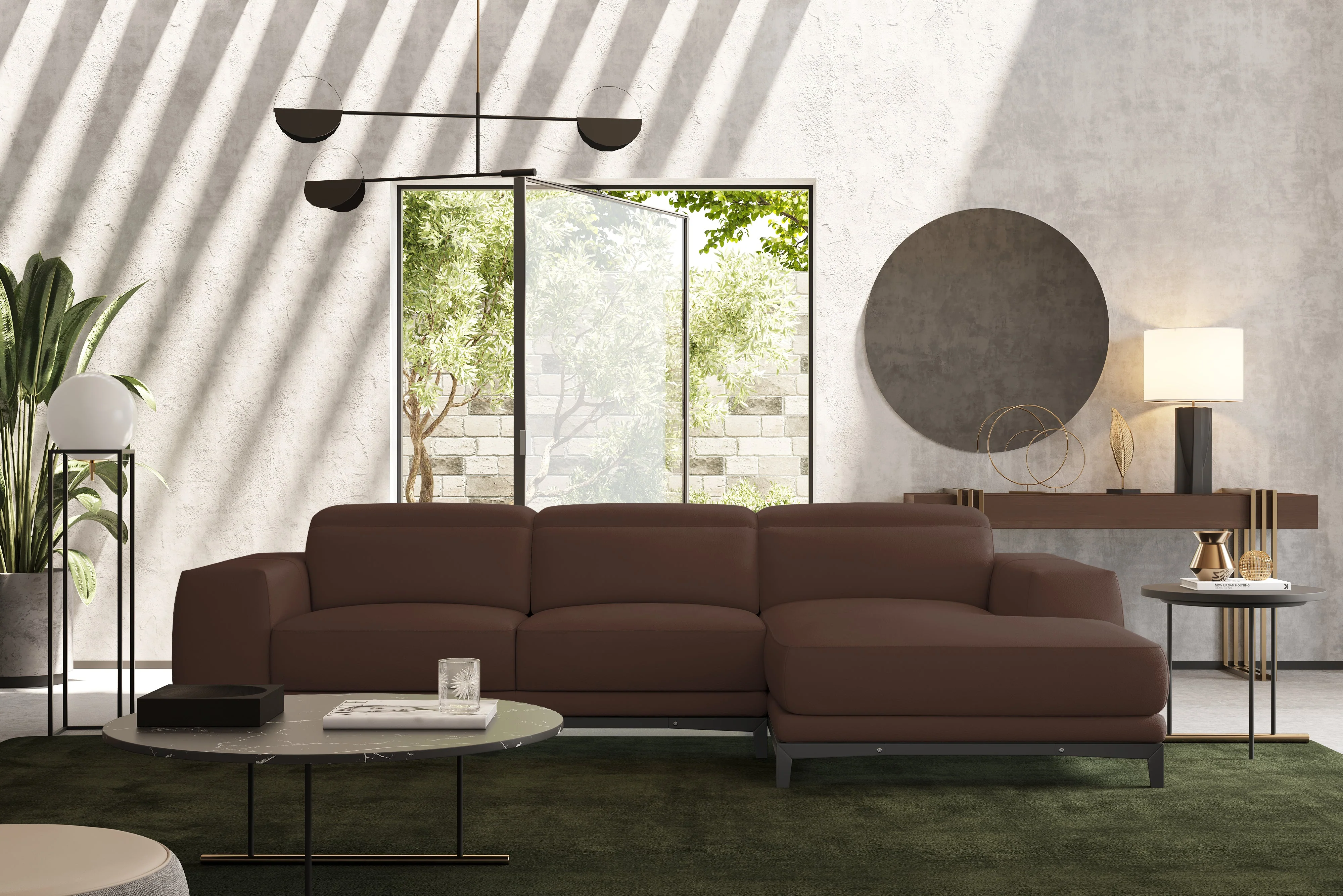 Valletta Leather Sectional Lounge - Image 57