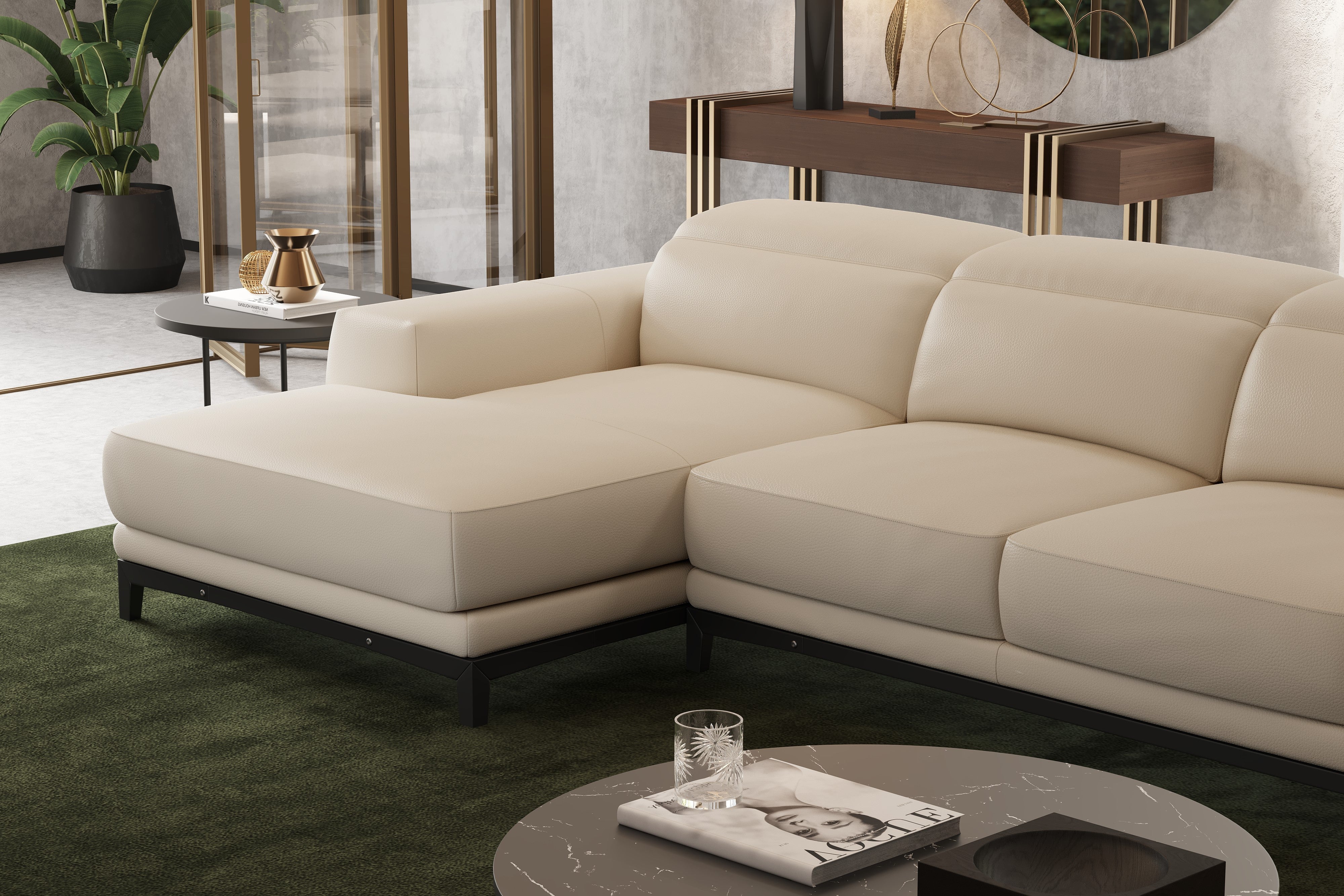 Valletta Leather Sectional Lounge - Image 6