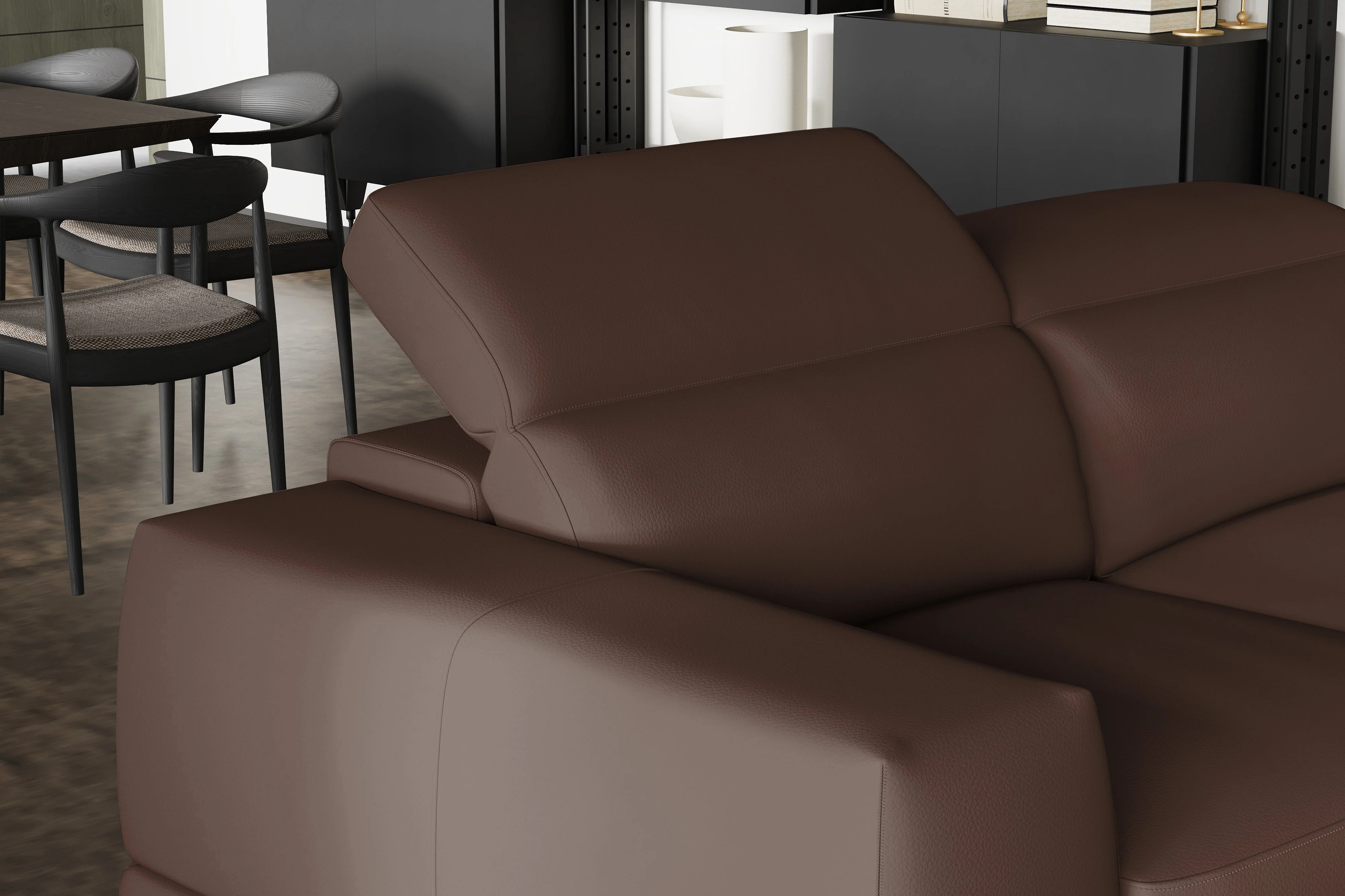 Valletta Leather Sectional Lounge - Image 60
