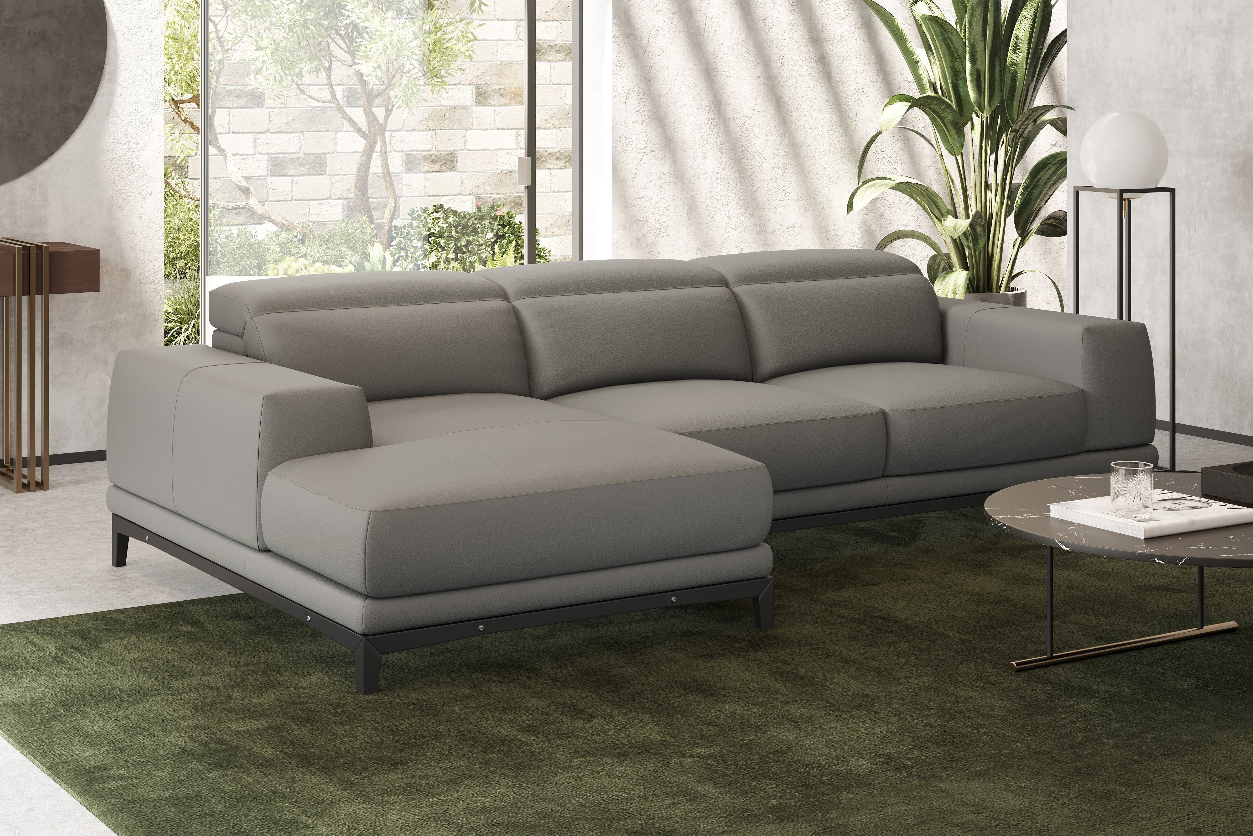 Valletta Leather Sectional Lounge - Image 69