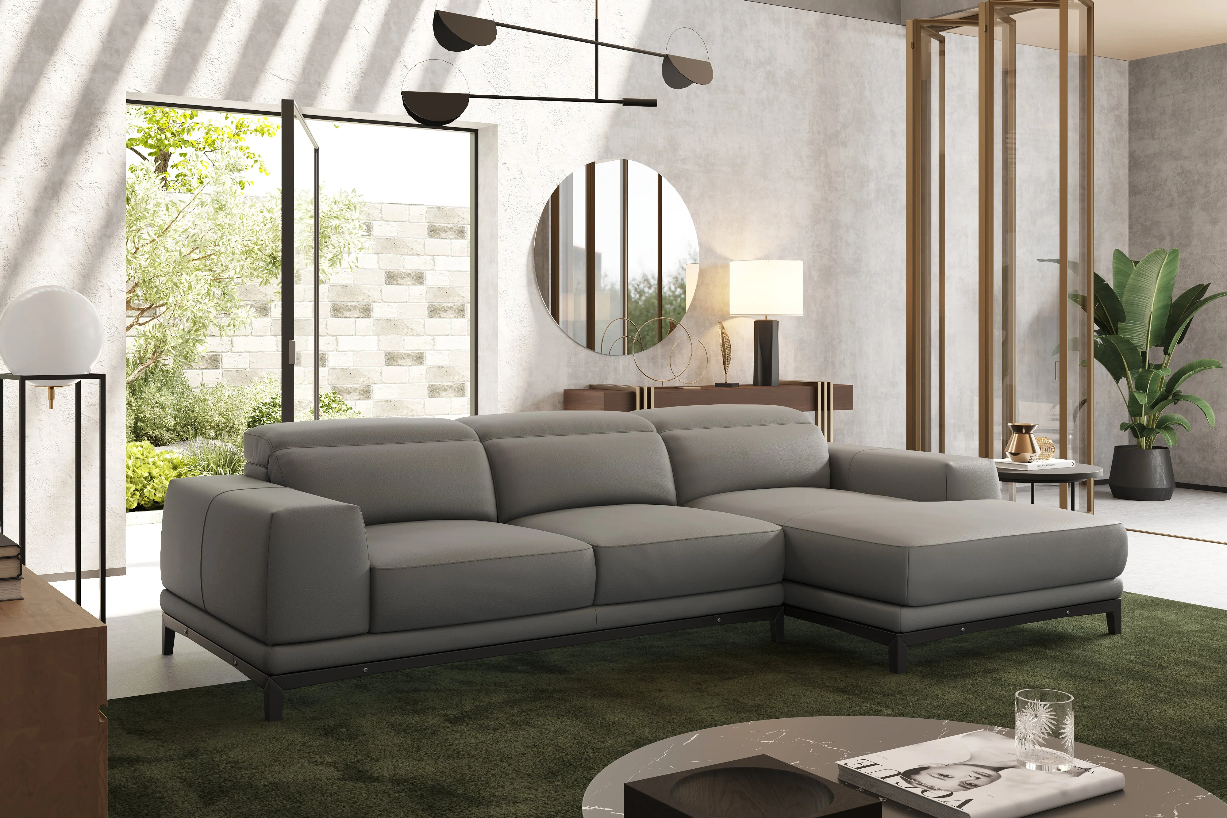 Valletta Leather Sectional Lounge - Image 78