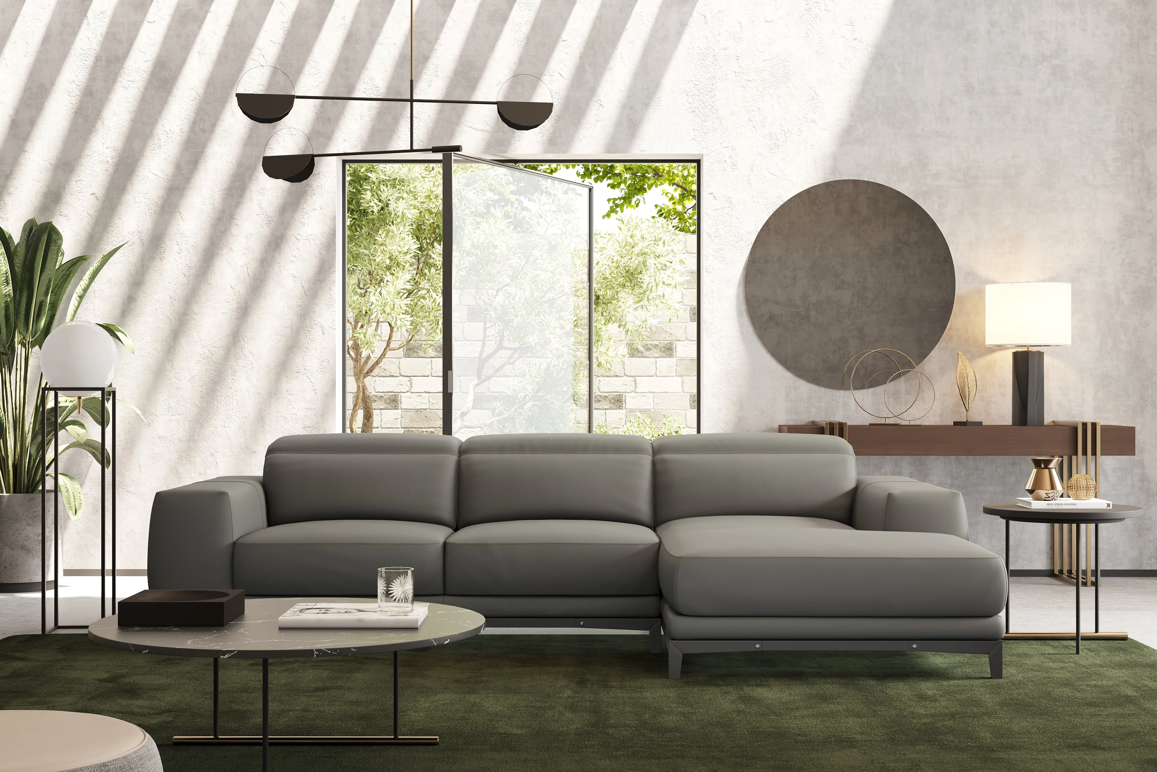 Valletta Leather Sectional Lounge - Image 79
