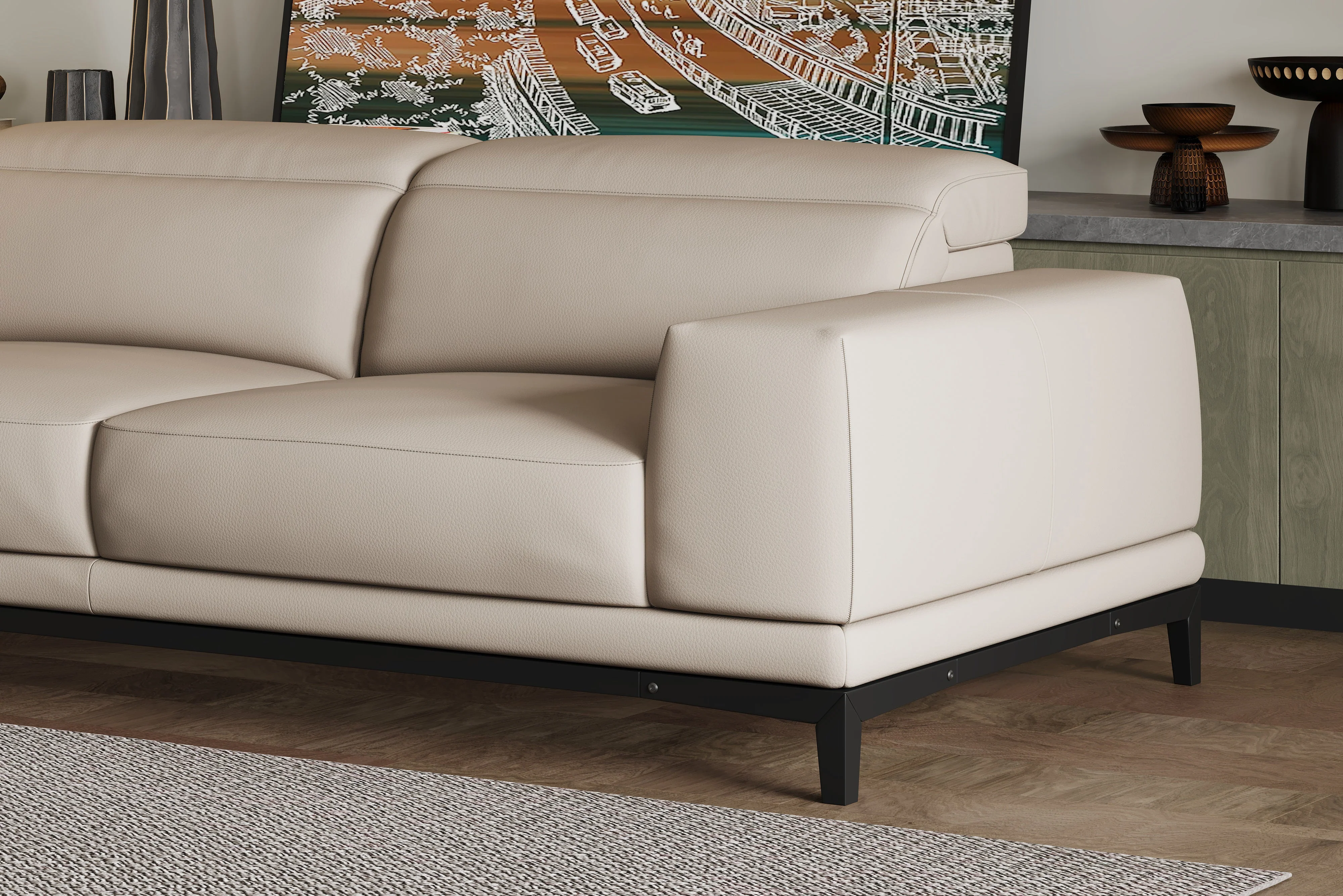 Valletta Leather Sectional Lounge - Image 8