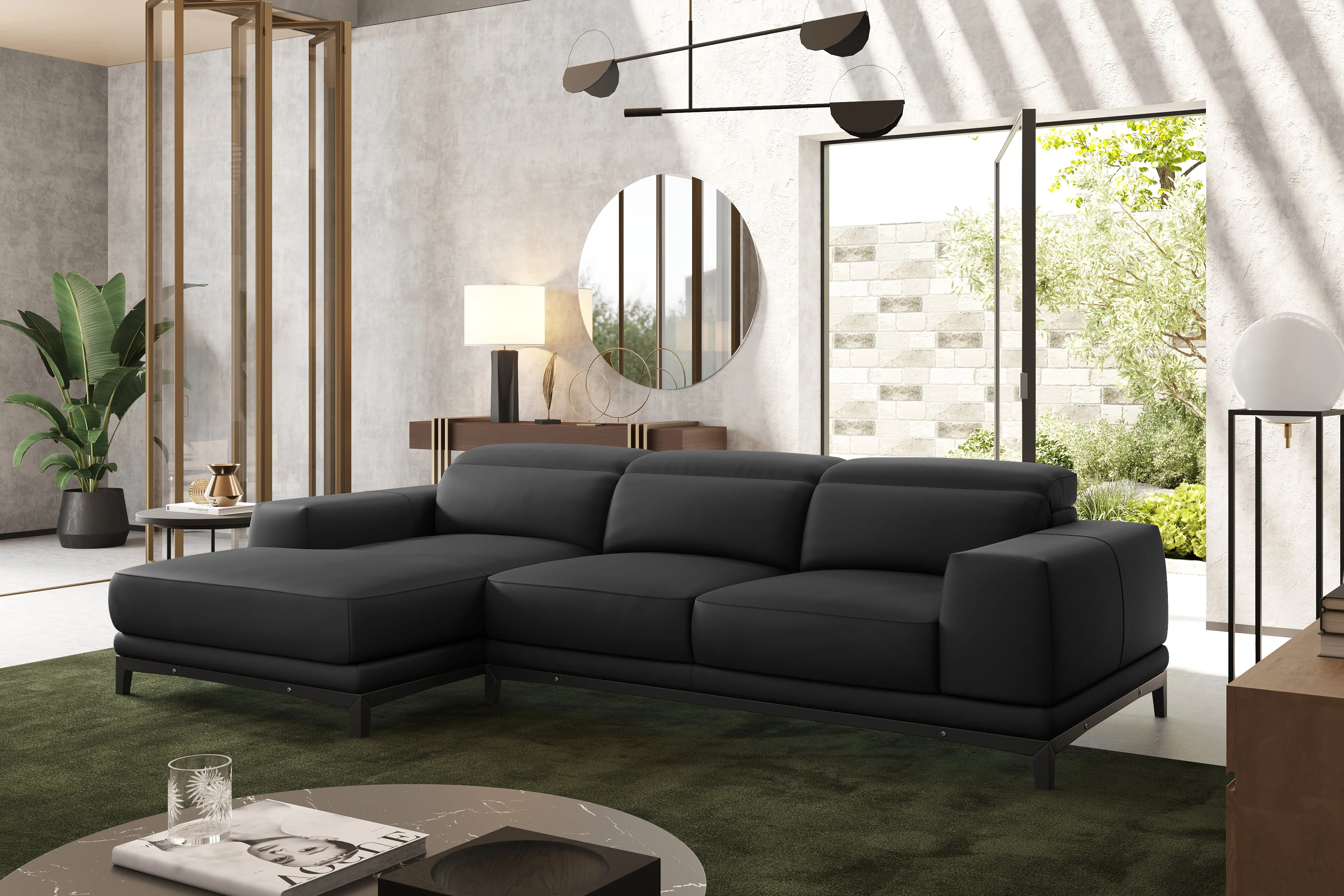 Valletta Leather Sectional Lounge - Image 89