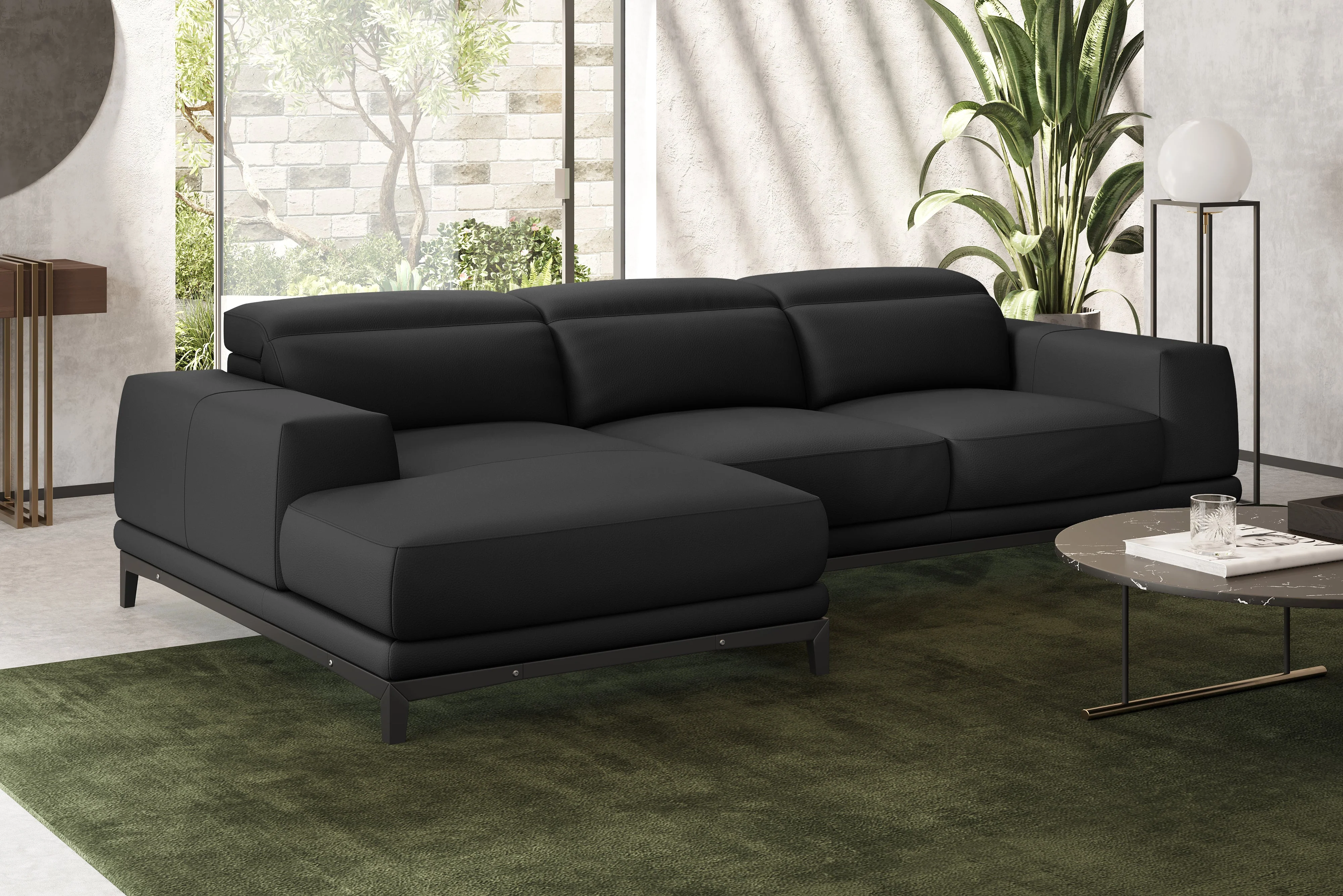 Valletta Leather Sectional Lounge - Image 90