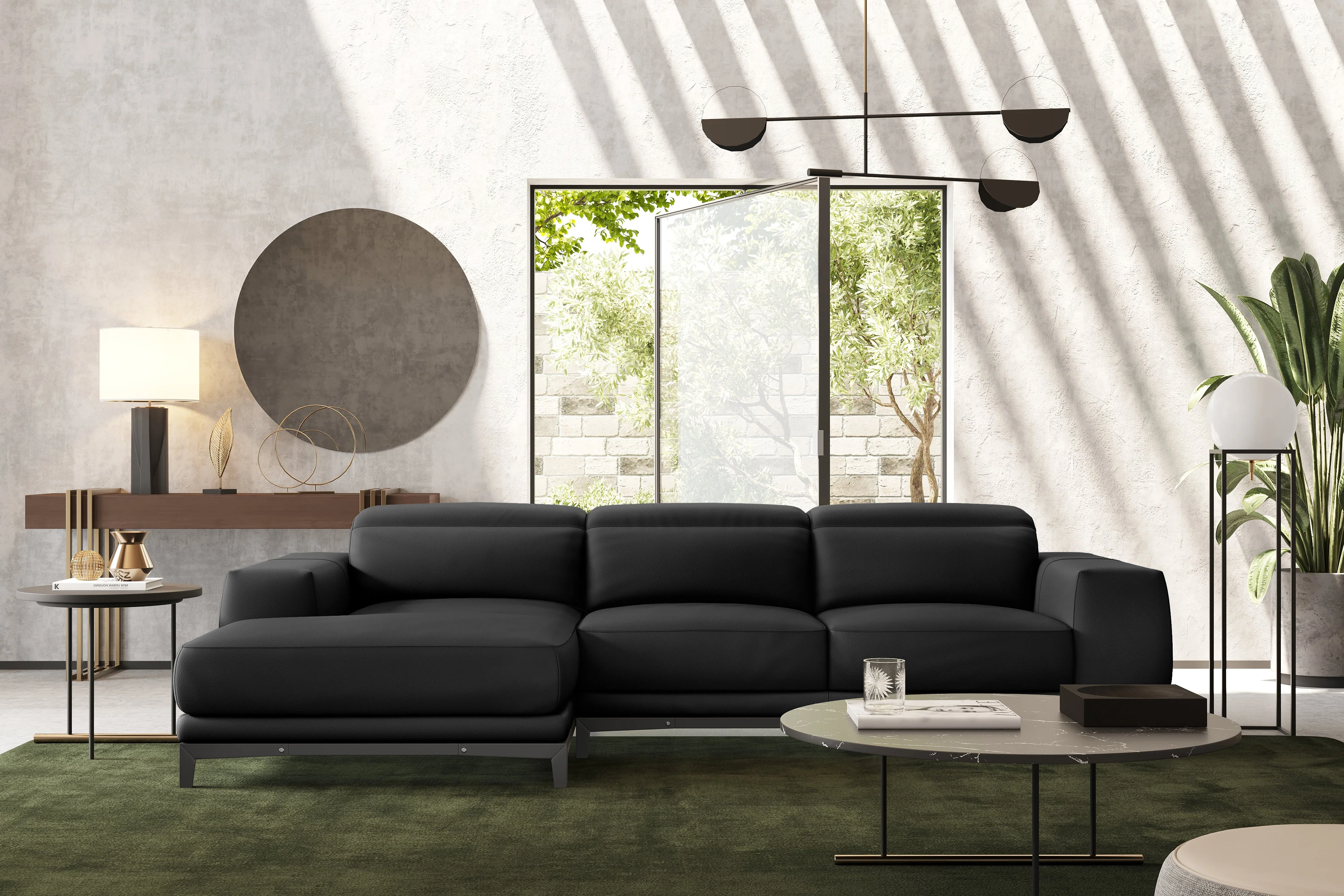 Valletta Leather Sectional Lounge - Image 91