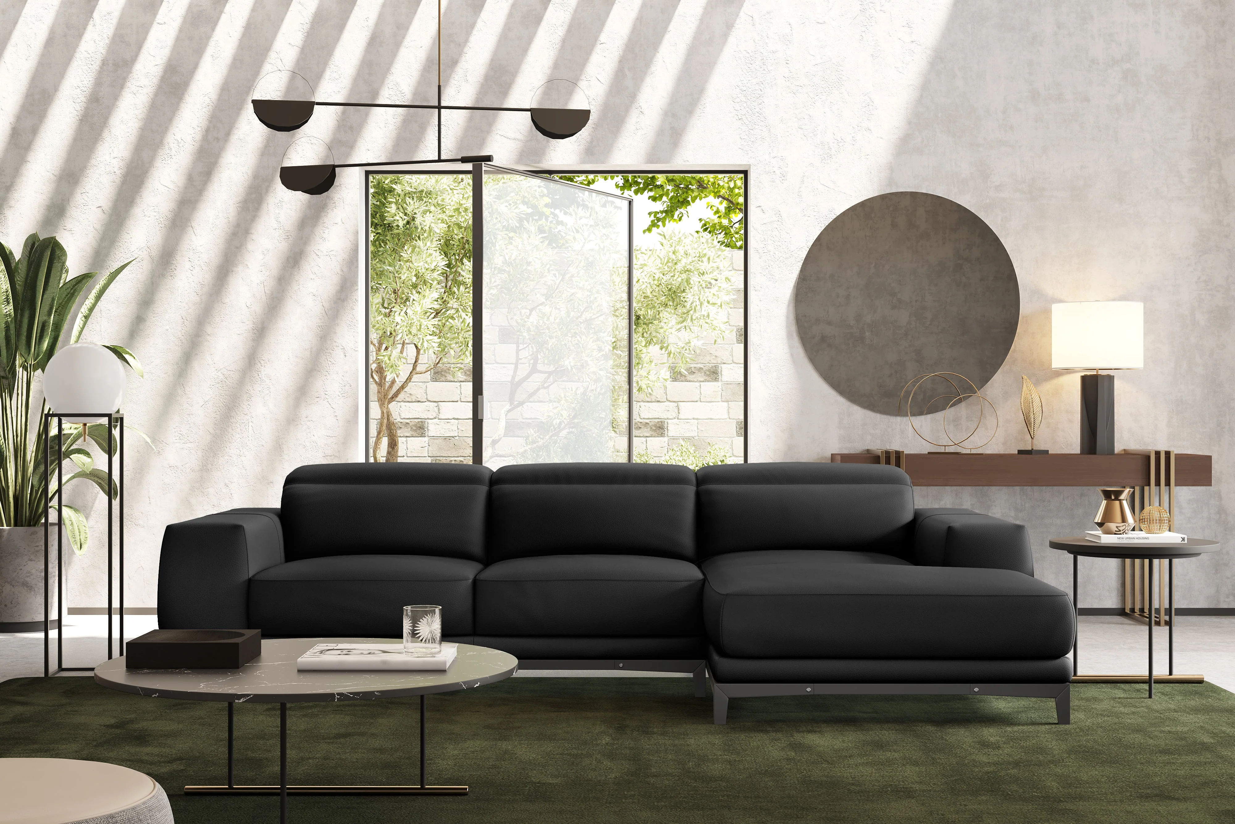 Valletta Leather Sectional Lounge - Image 99
