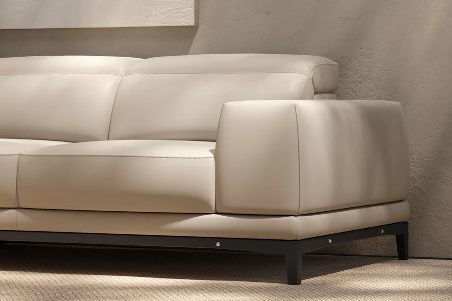 Valletta Leather Corner Sectional Lounge - Image 114