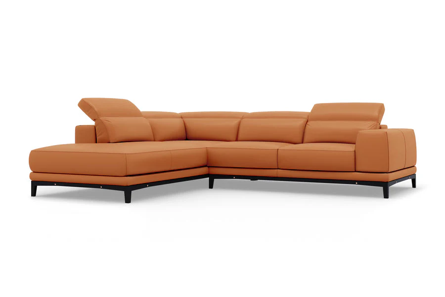 Valletta Leather Corner Sectional Lounge - Image 14