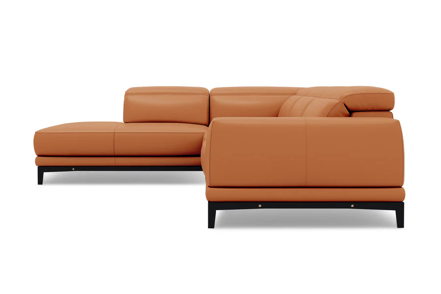 Valletta Leather Corner Sectional Lounge - Image 25
