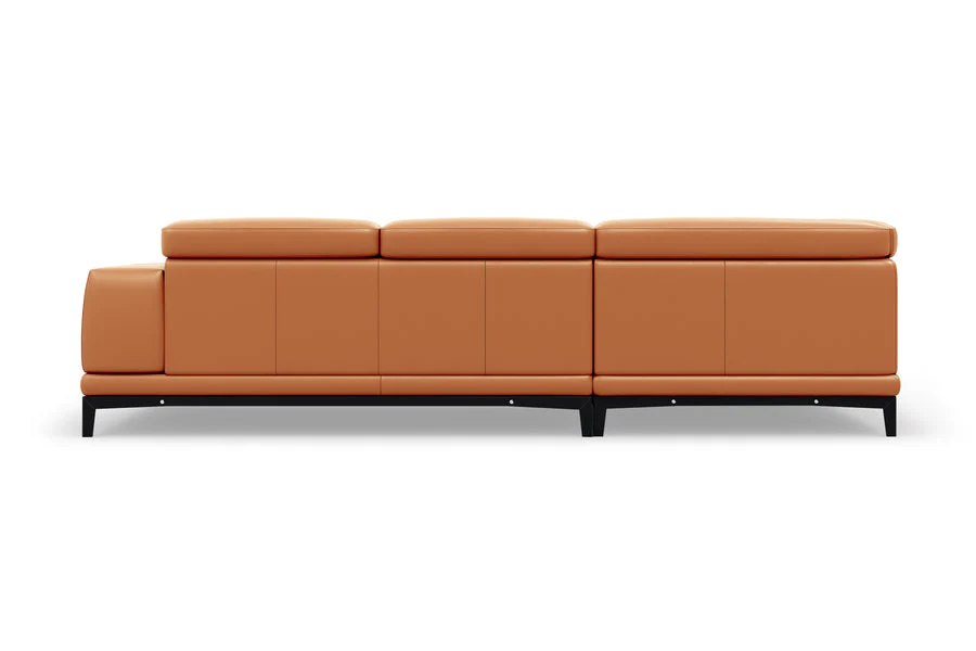 Valletta Leather Corner Sectional Lounge - Image 26