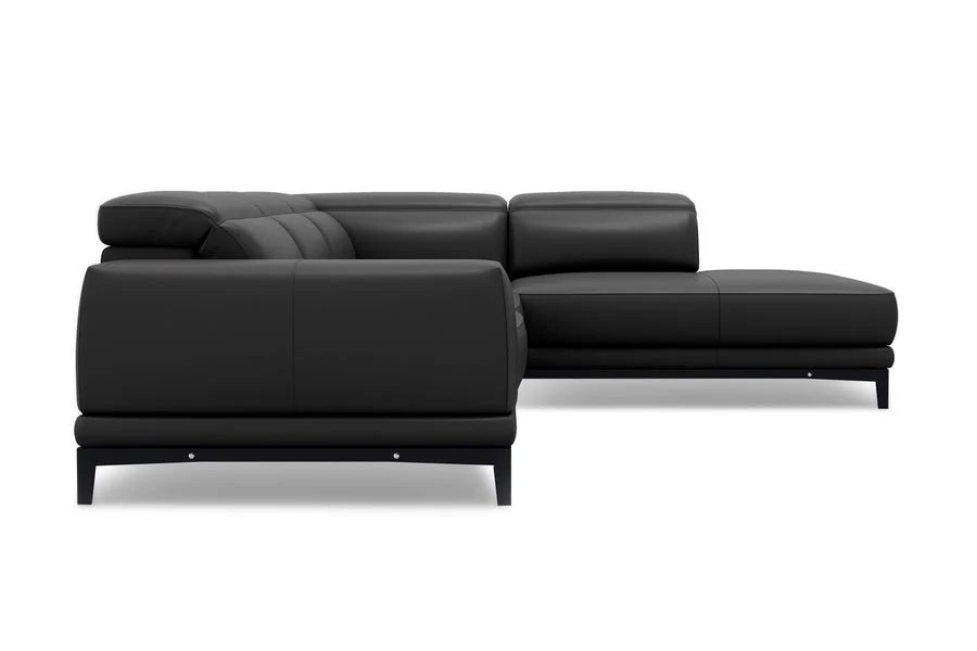 Valletta Leather Corner Sectional Lounge - Image 33