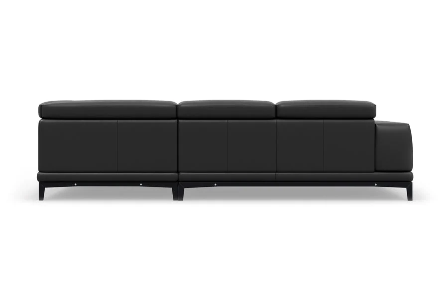 Valletta Leather Corner Sectional Lounge - Image 34