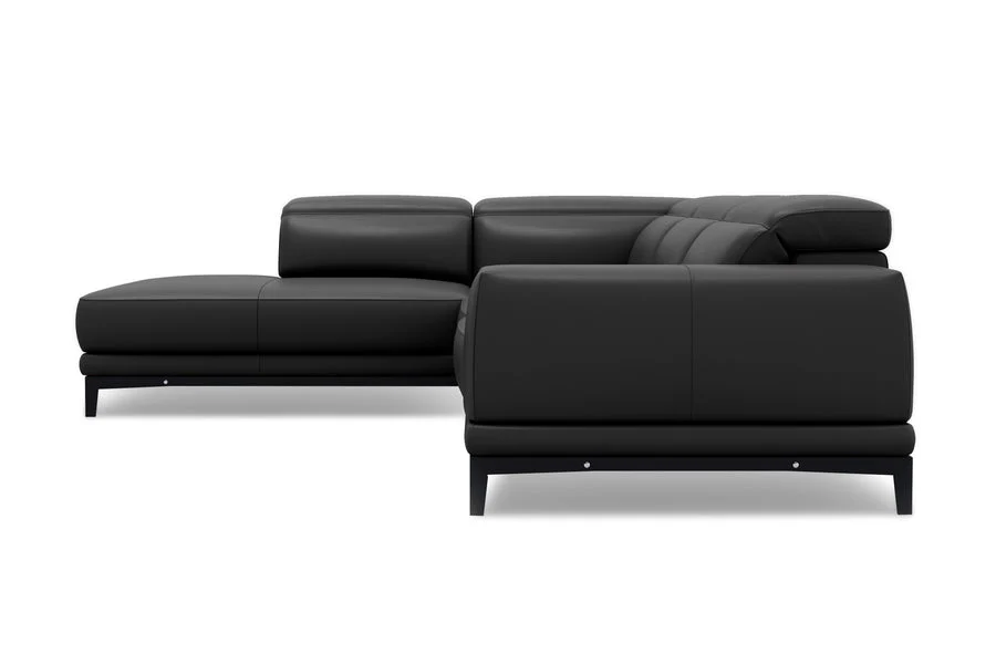 Valletta Leather Corner Sectional Lounge - Image 49