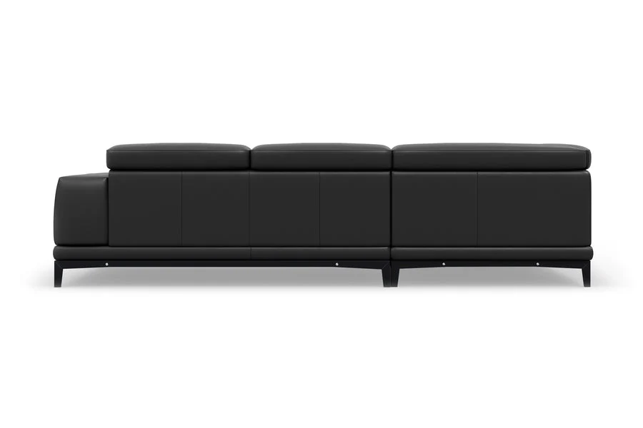 Valletta Leather Corner Sectional Lounge - Image 50