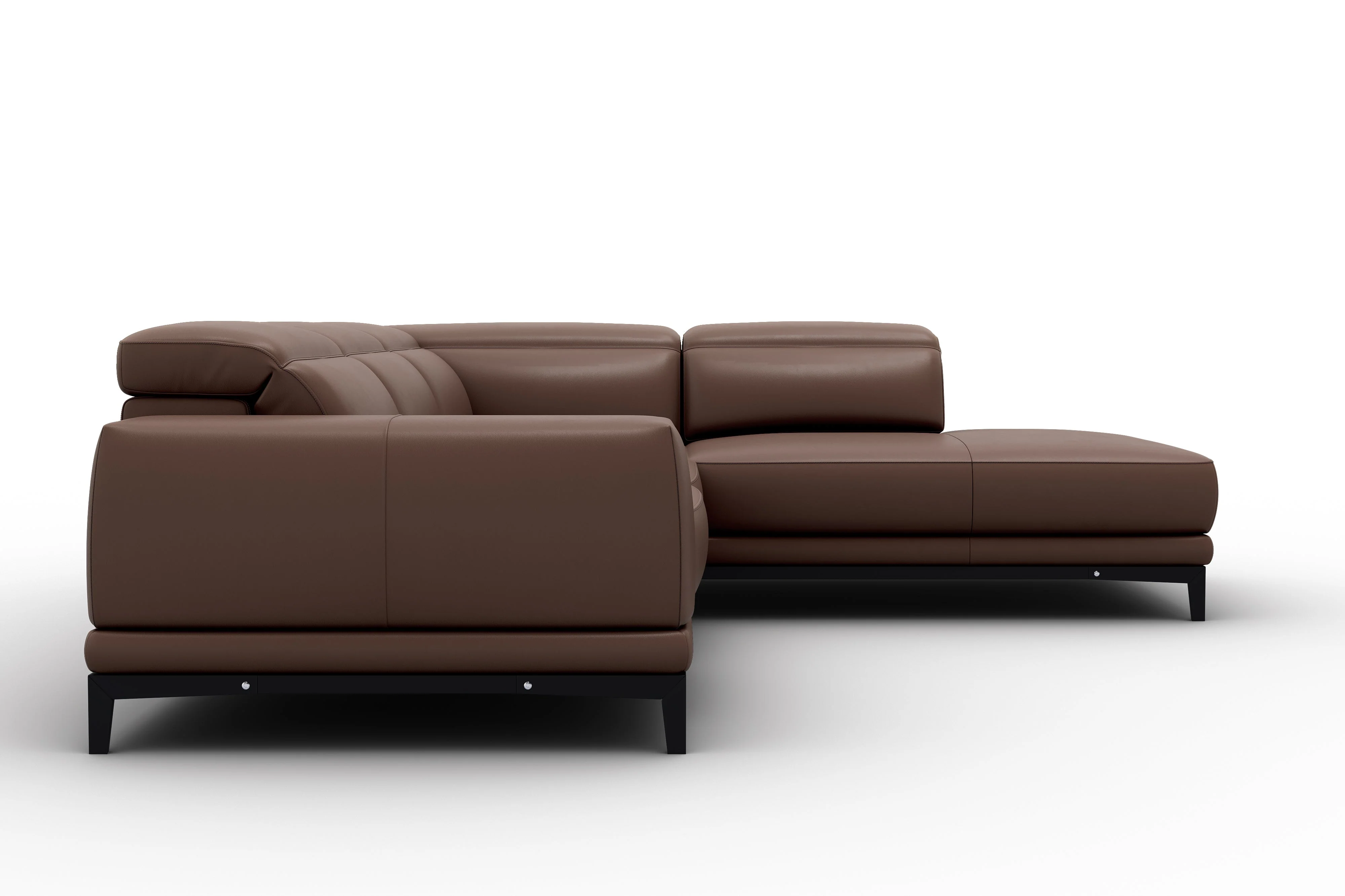 Valletta Leather Corner Sectional Lounge - Image 61