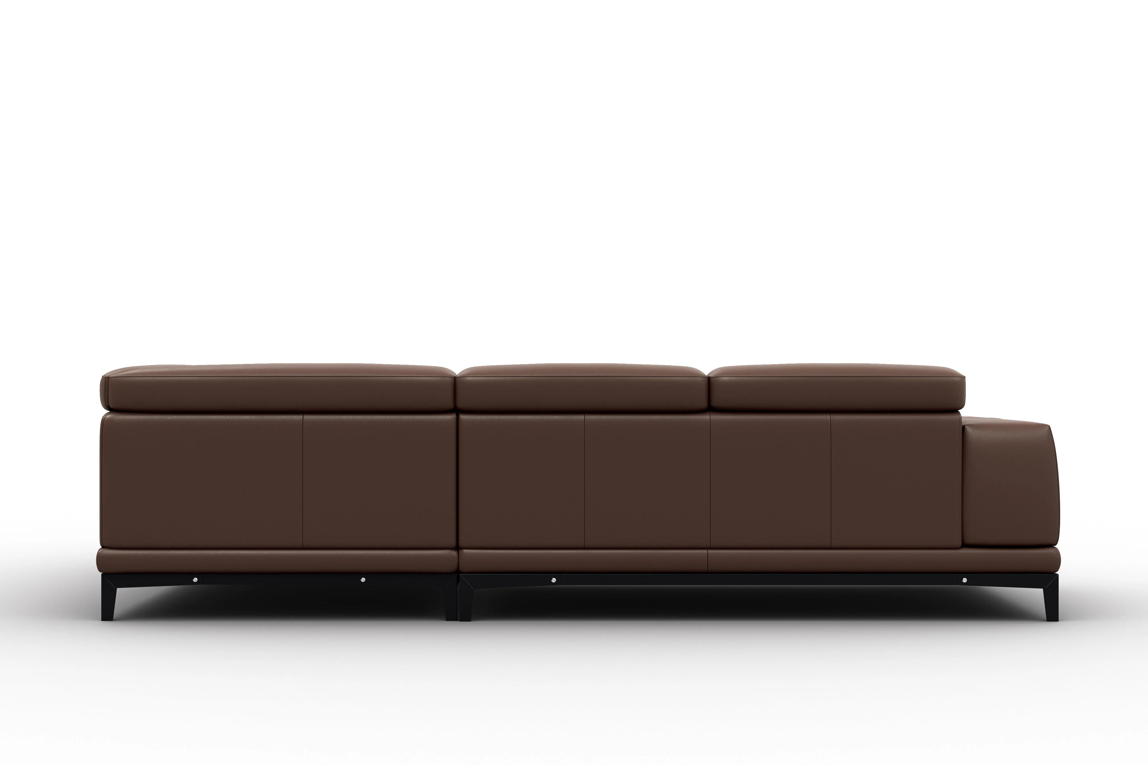 Valletta Leather Corner Sectional Lounge - Image 62