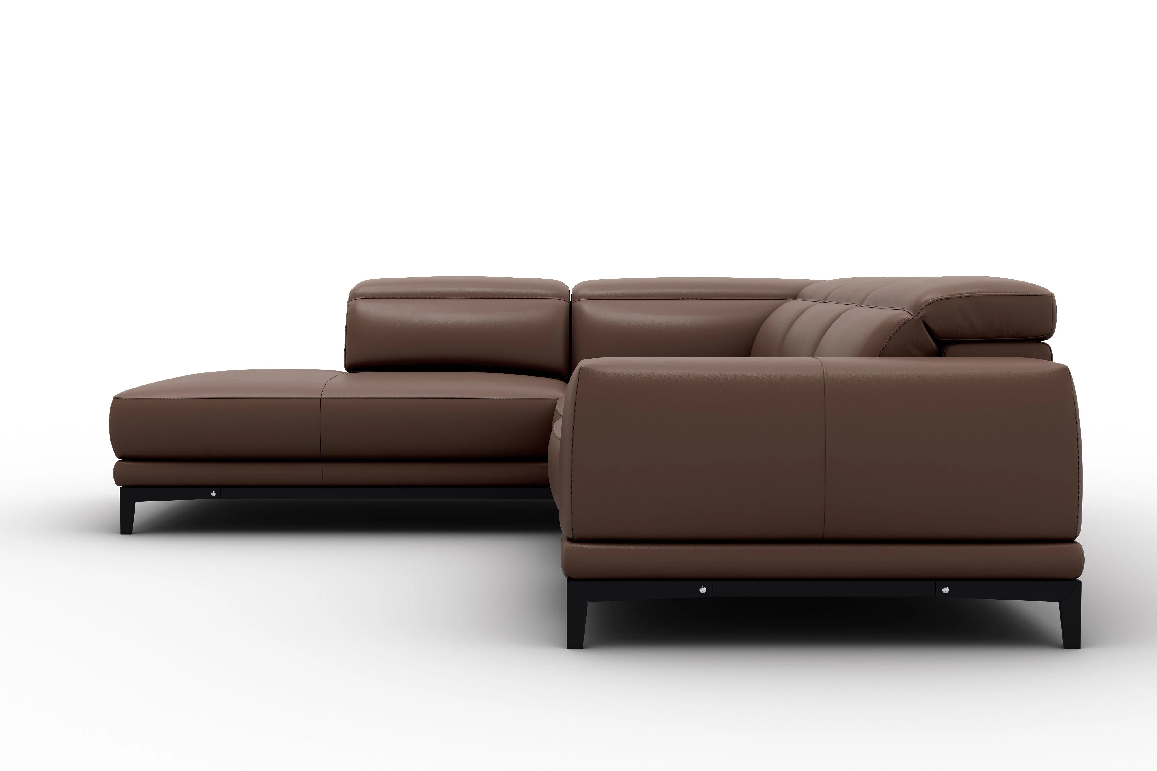 Valletta Leather Corner Sectional Lounge - Image 68