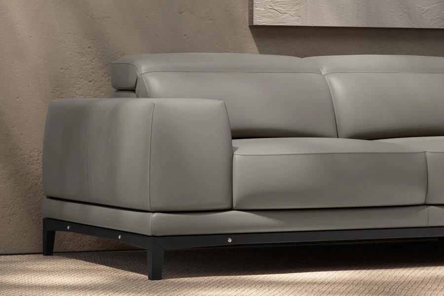 Valletta Leather Corner Sectional Lounge - Image 81