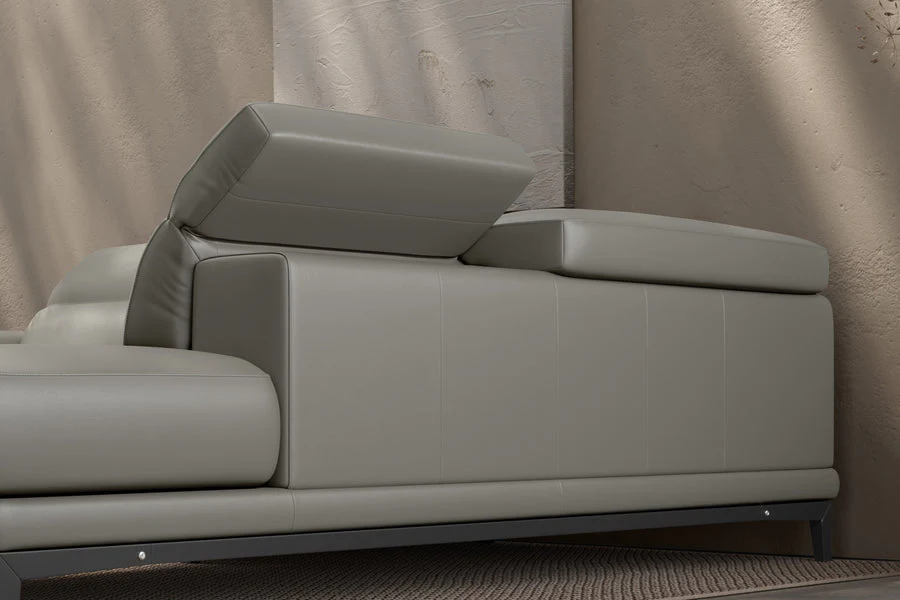 Valletta Leather Corner Sectional Lounge - Image 82