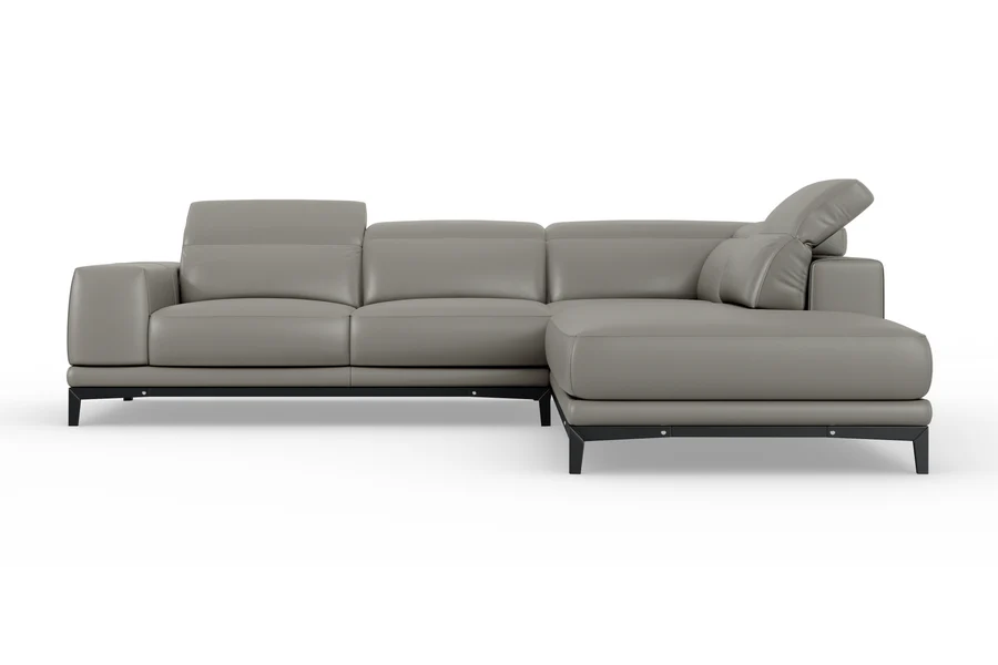 Valletta Leather Corner Sectional Lounge - Image 83