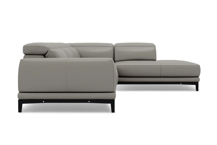 Valletta Leather Corner Sectional Lounge - Image 84