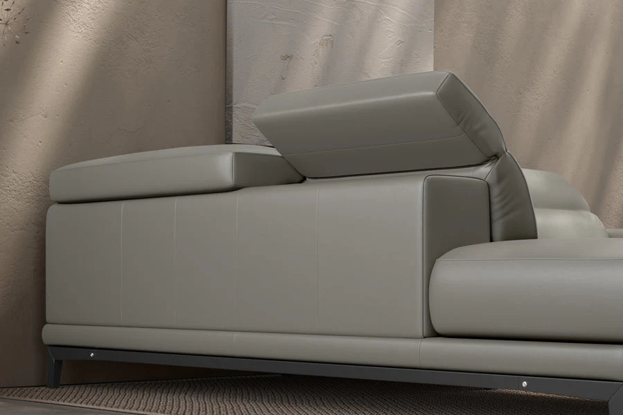 Valletta Leather Corner Sectional Lounge - Image 94