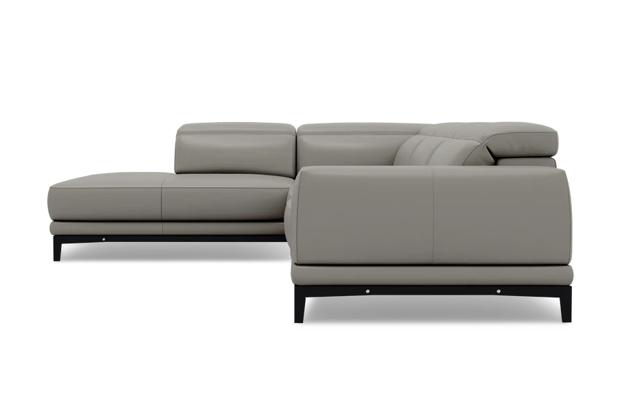 Valletta Leather Corner Sectional Lounge - Image 96