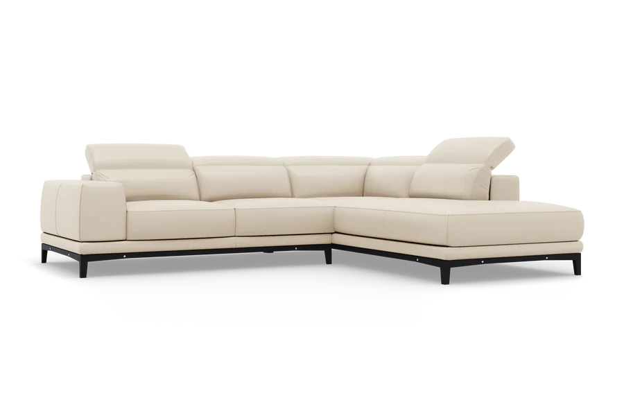 Valletta Leather Corner Sectional Lounge - Image 98