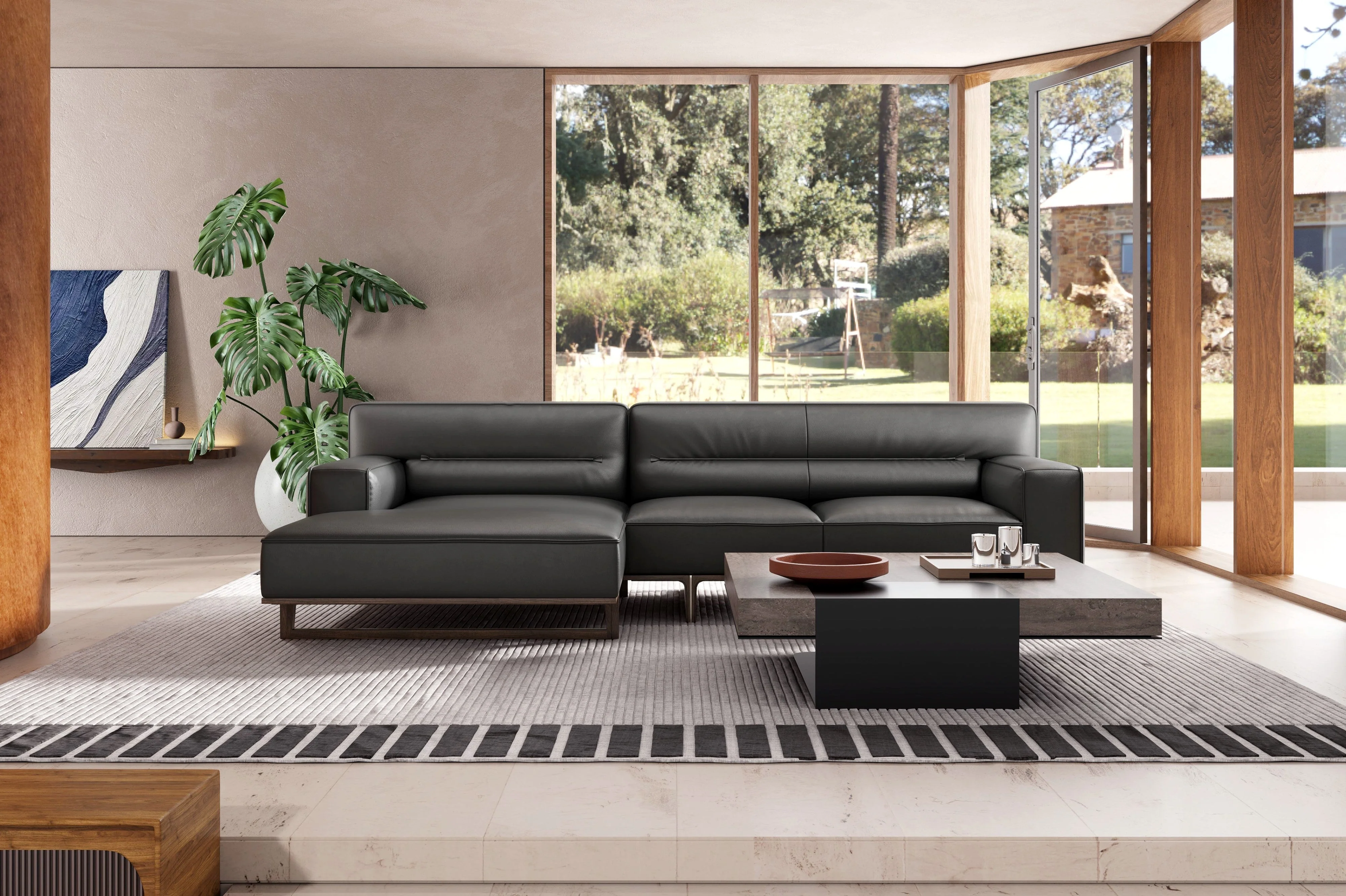 Varna Leather Sectional Lounge - Image 14