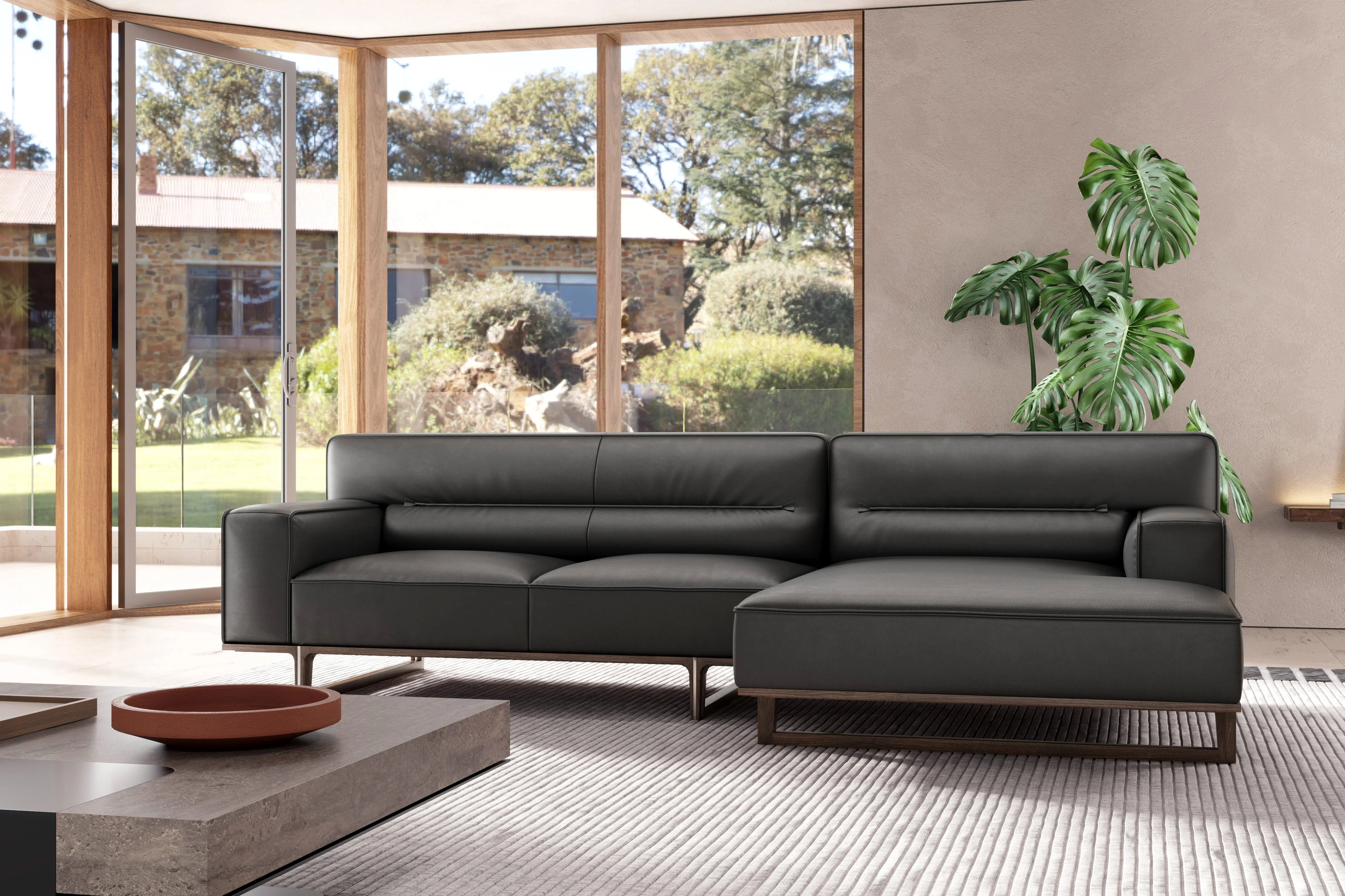 Varna Leather Sectional Lounge - Image 2
