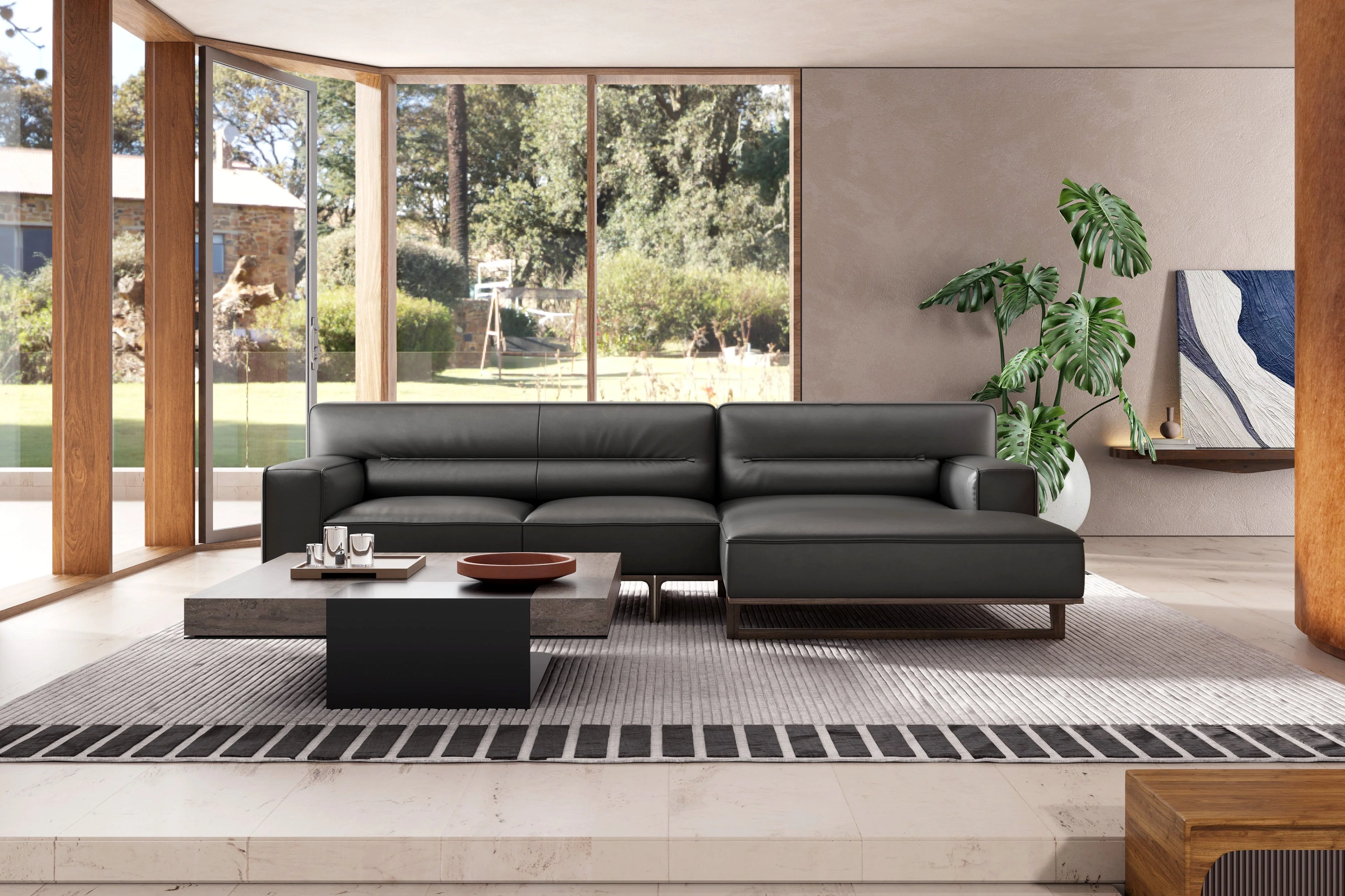 Varna Leather Sectional Lounge - Image 4