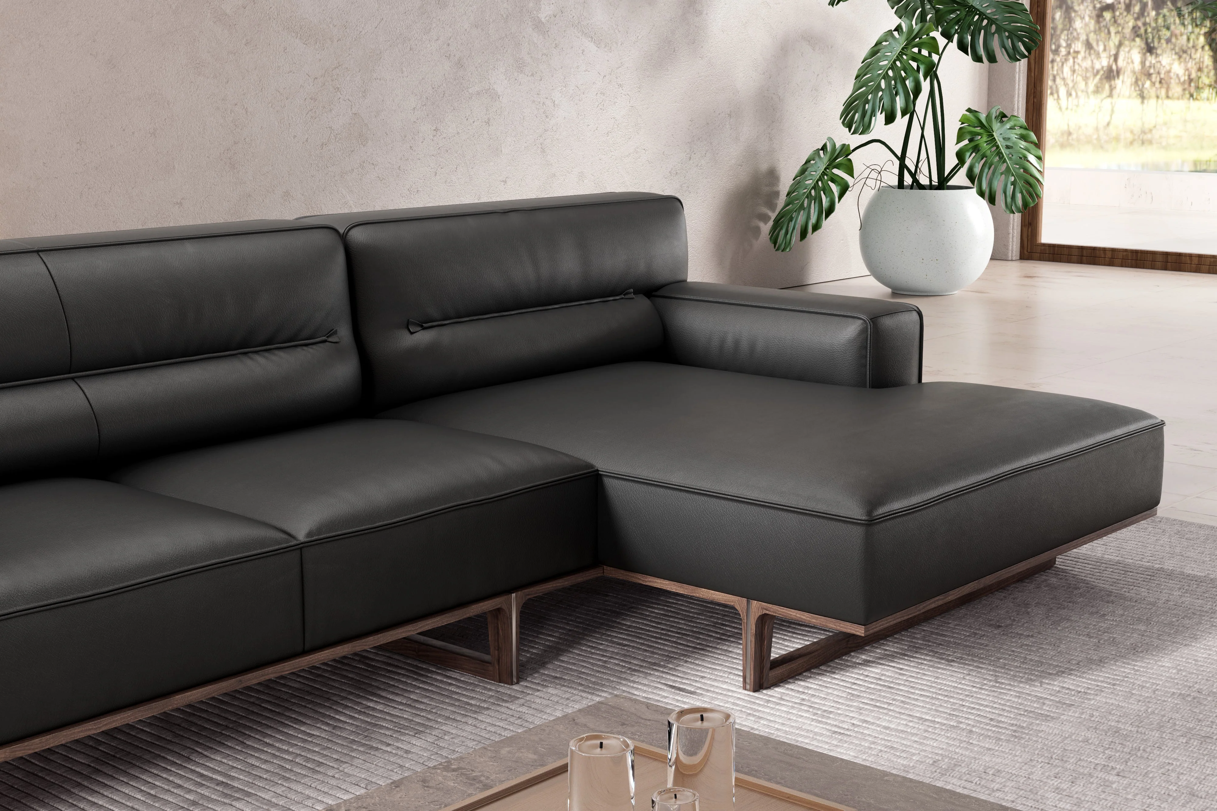 Varna Leather Sectional Lounge - Image 6