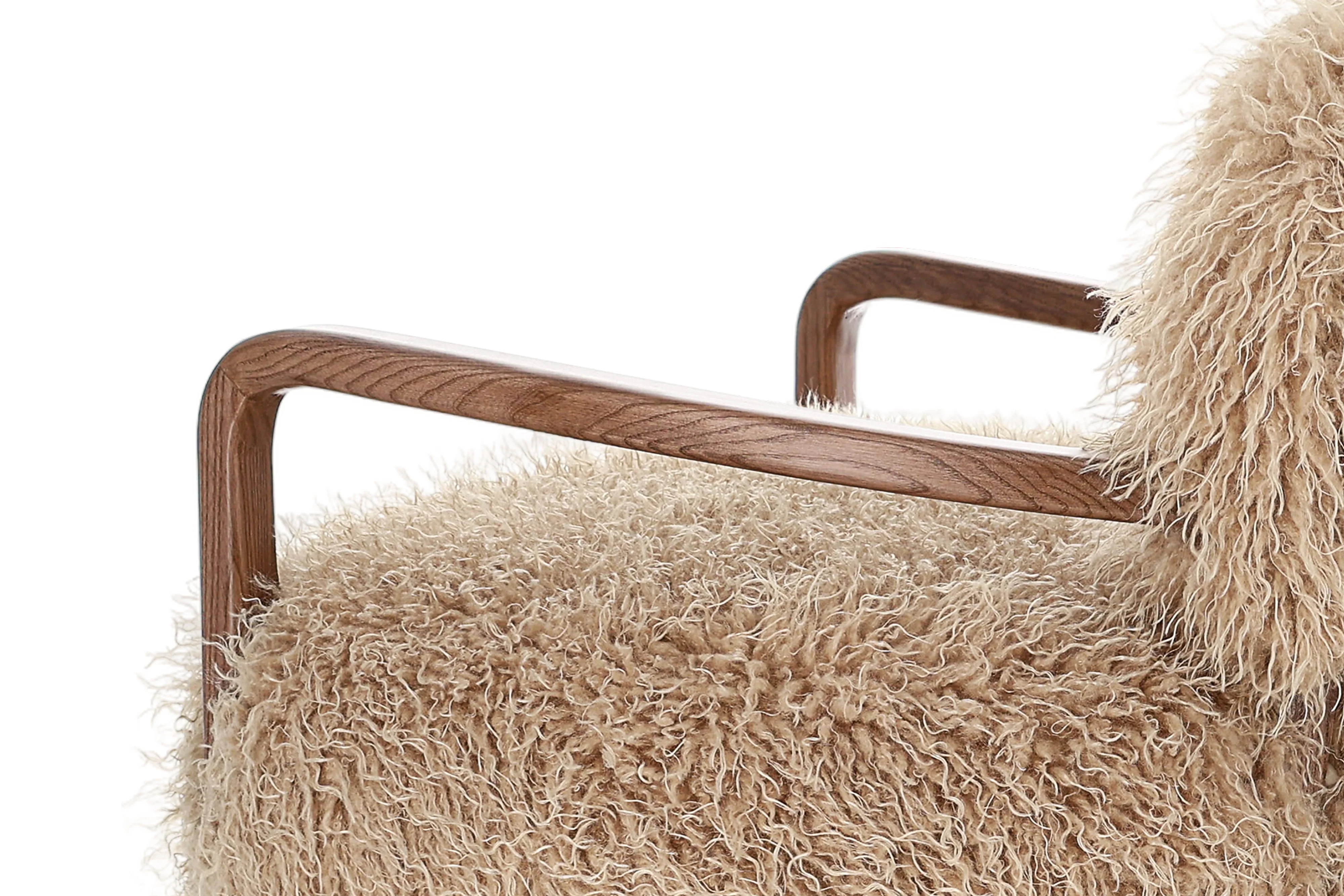 Willow Faux Sheepskin Accent Chair - Image 9