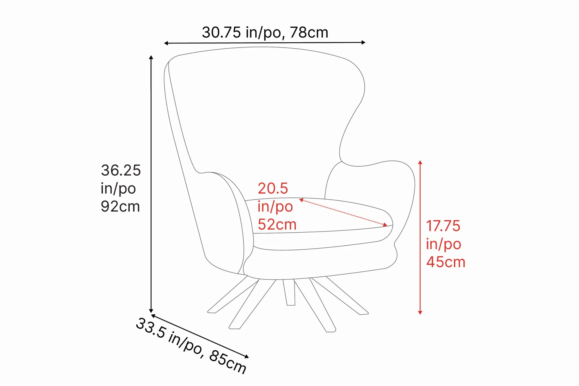 Winston Fabric Swivel Chair - Image 3