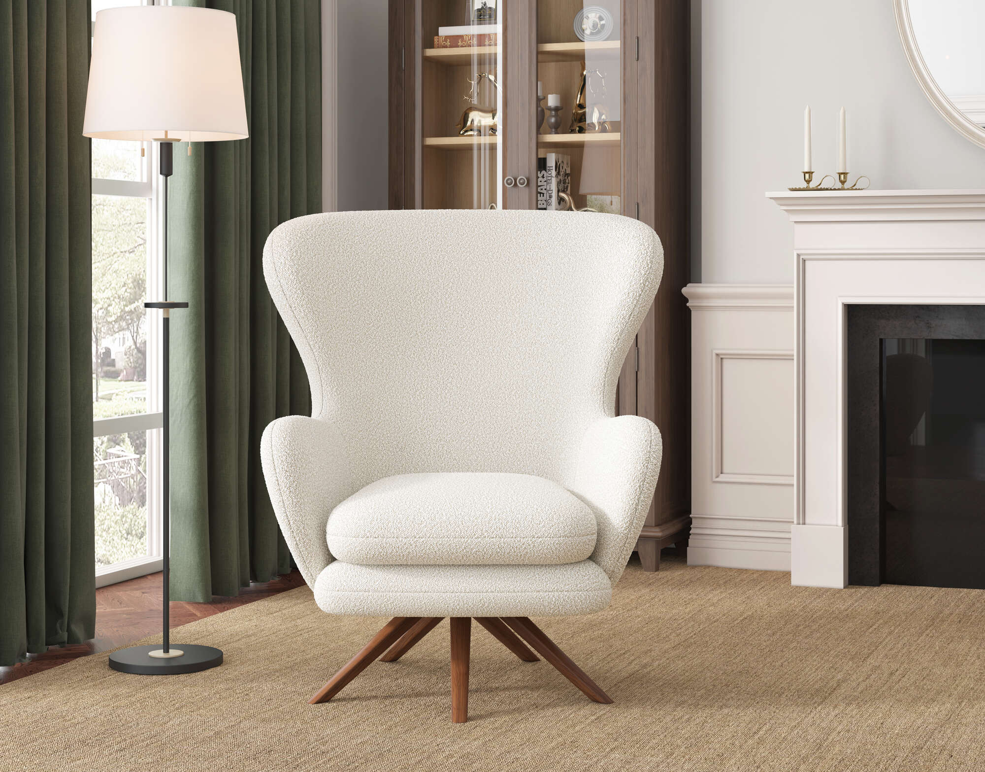 Winston Fabric Swivel Chair - Image 4