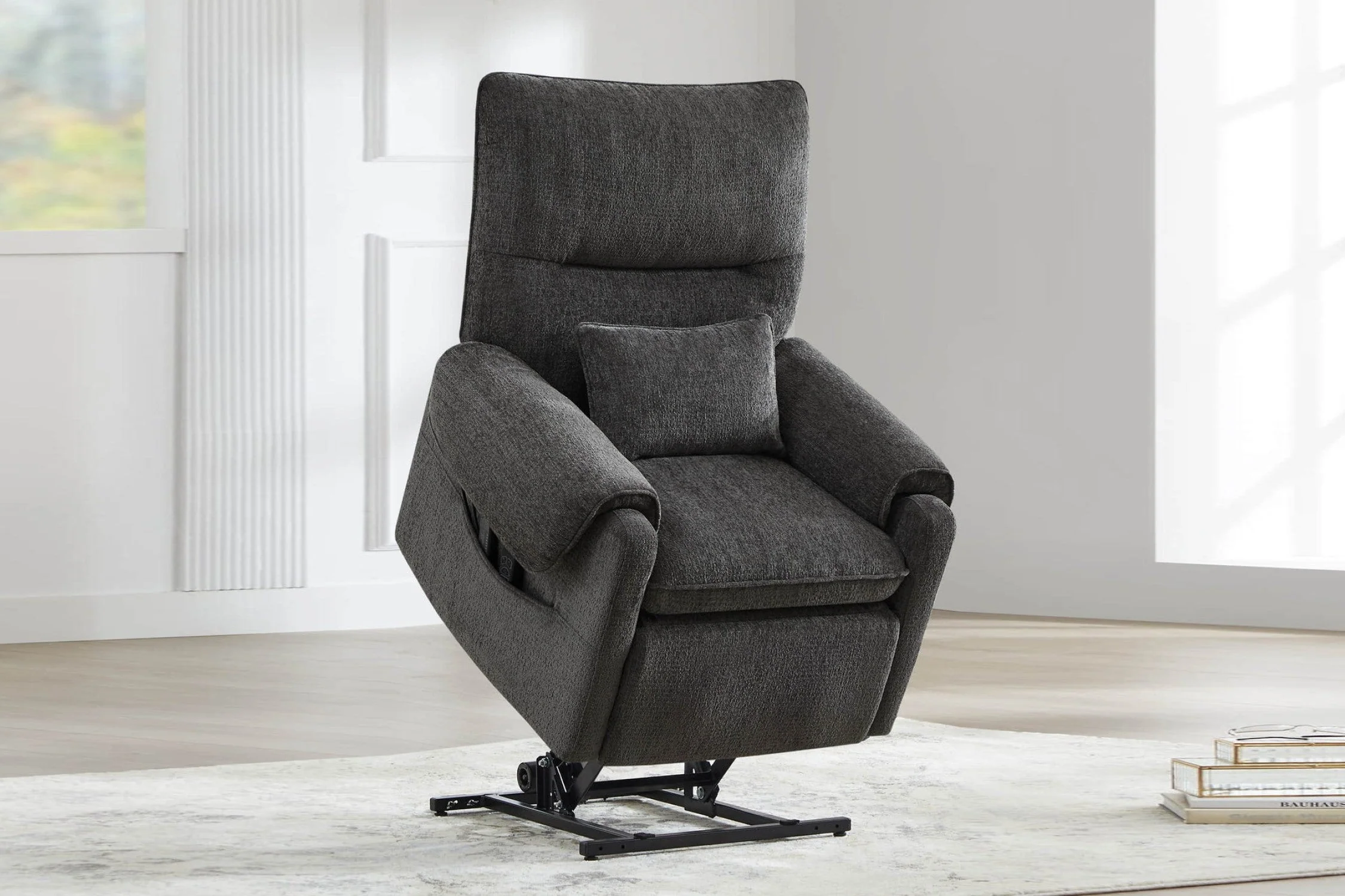 Xander Fabric Power Lift Recliner Chair with Heat & Massage - Image 21