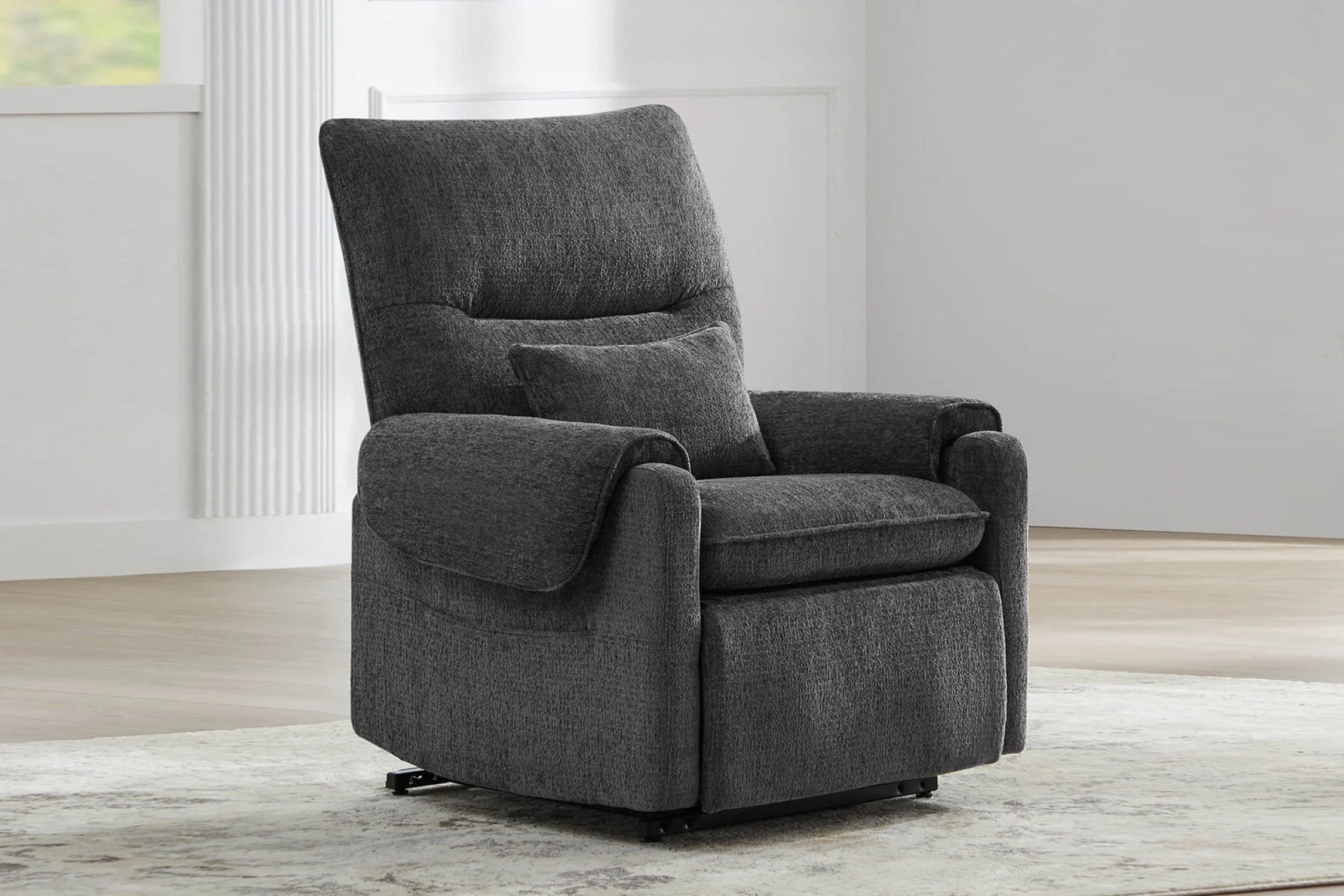 Xander Fabric Power Lift Recliner Chair with Heat & Massage - Image 22
