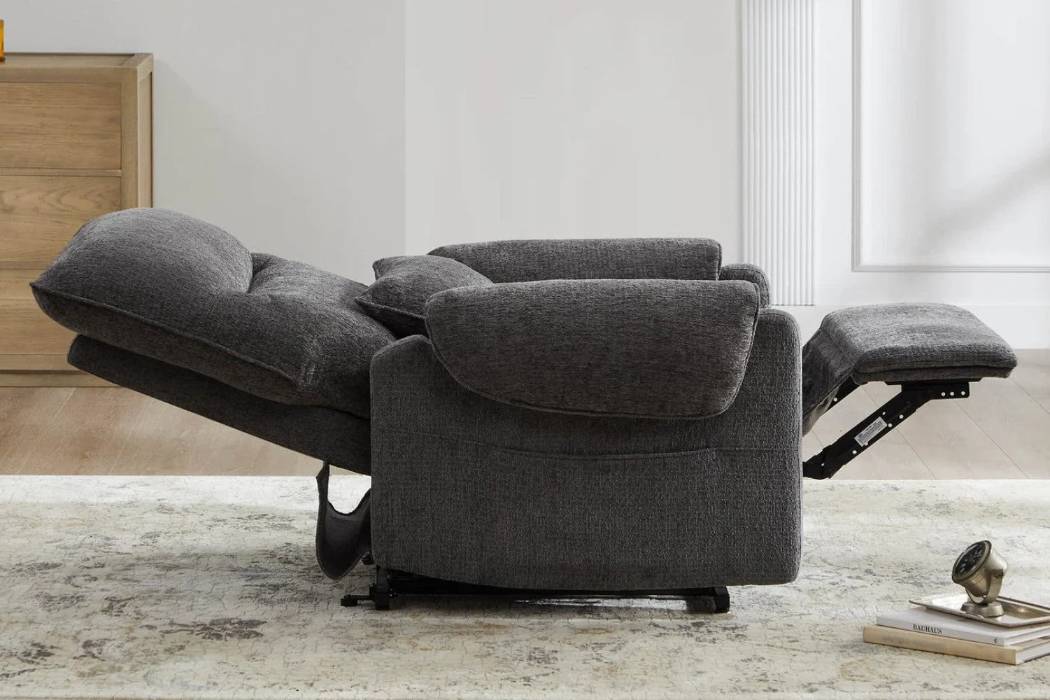 Xander Fabric Power Lift Recliner Chair with Heat & Massage - Image 23